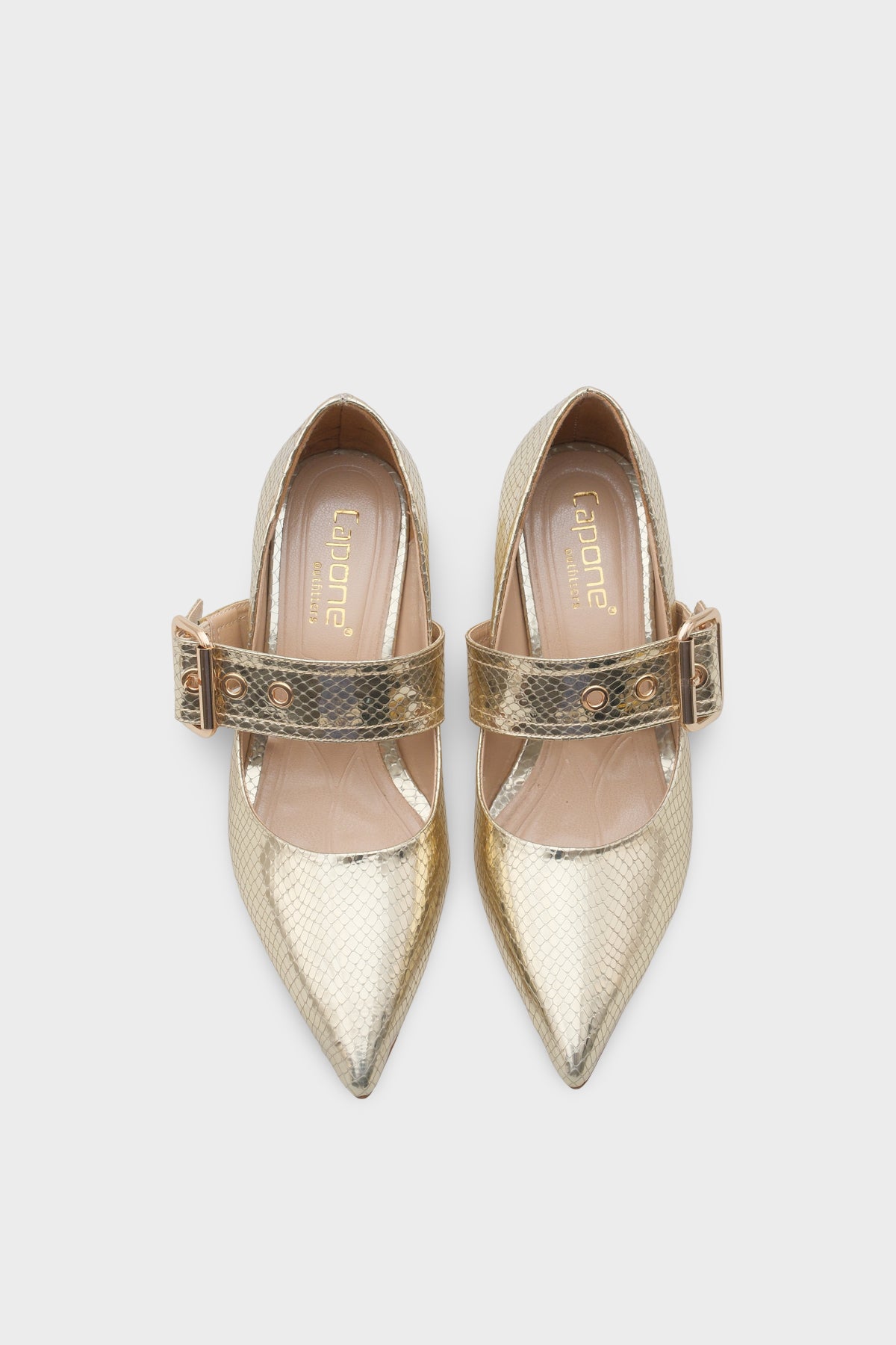 Catherin Sivri Burunlu Kalın Orta Topuklu Bantlı Kadın Ayakkabı