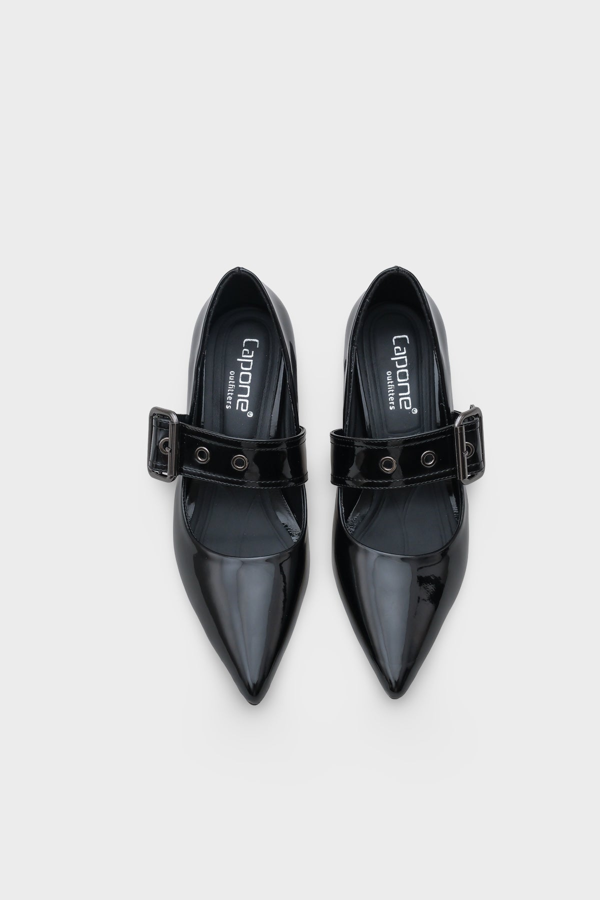 Catherin Sivri Burunlu Kalın Orta Topuklu Bantlı Kadın Ayakkabı