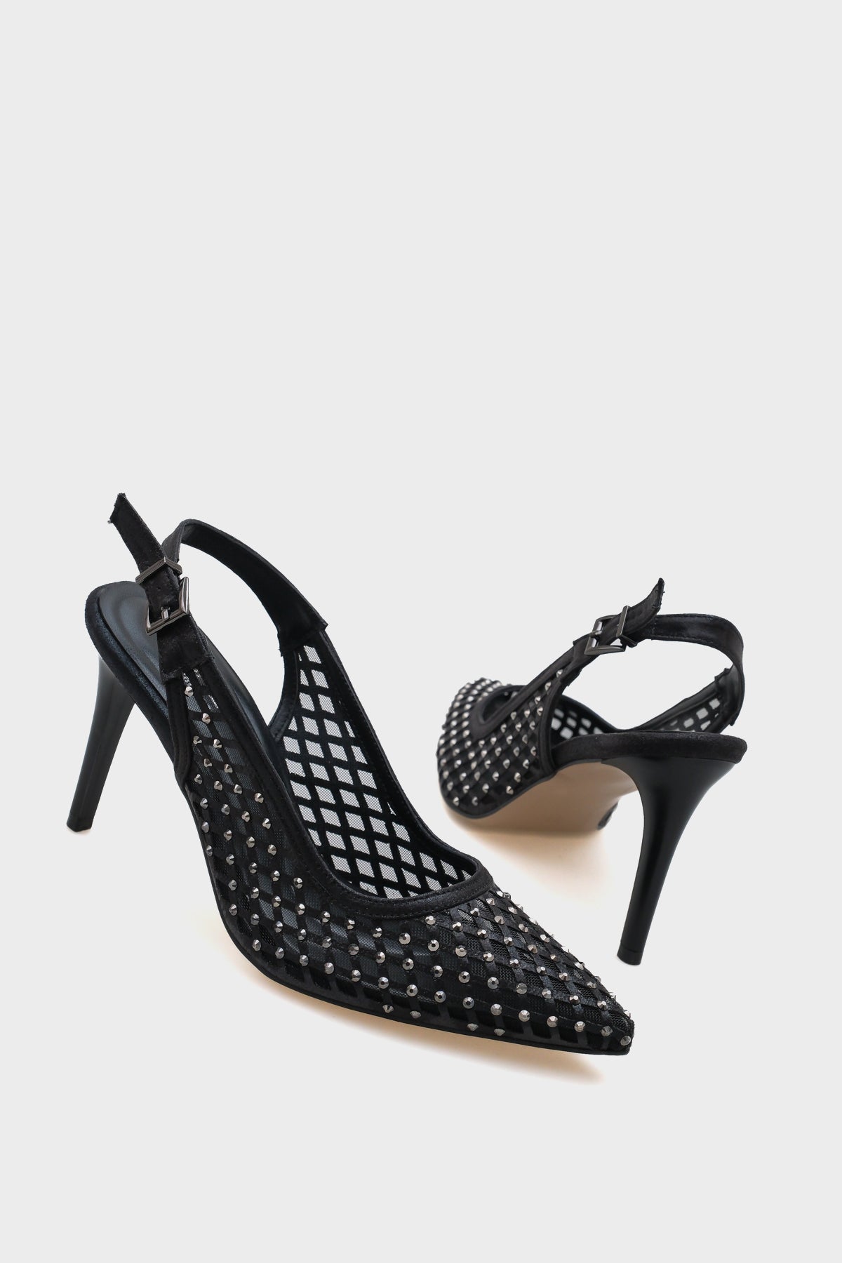 Hilary Taşlı Fileli Stiletto