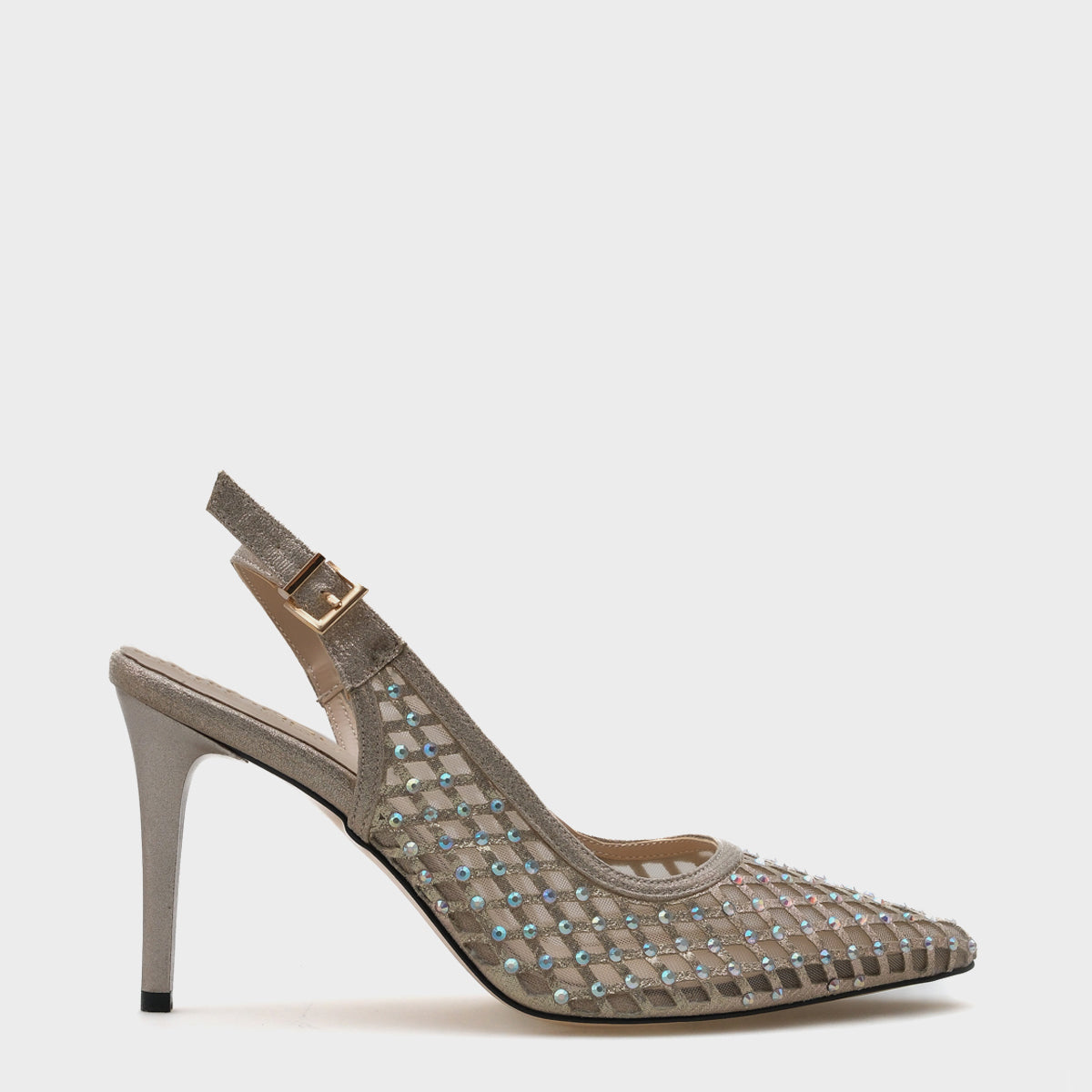 Hilary Taşlı Fileli Stiletto