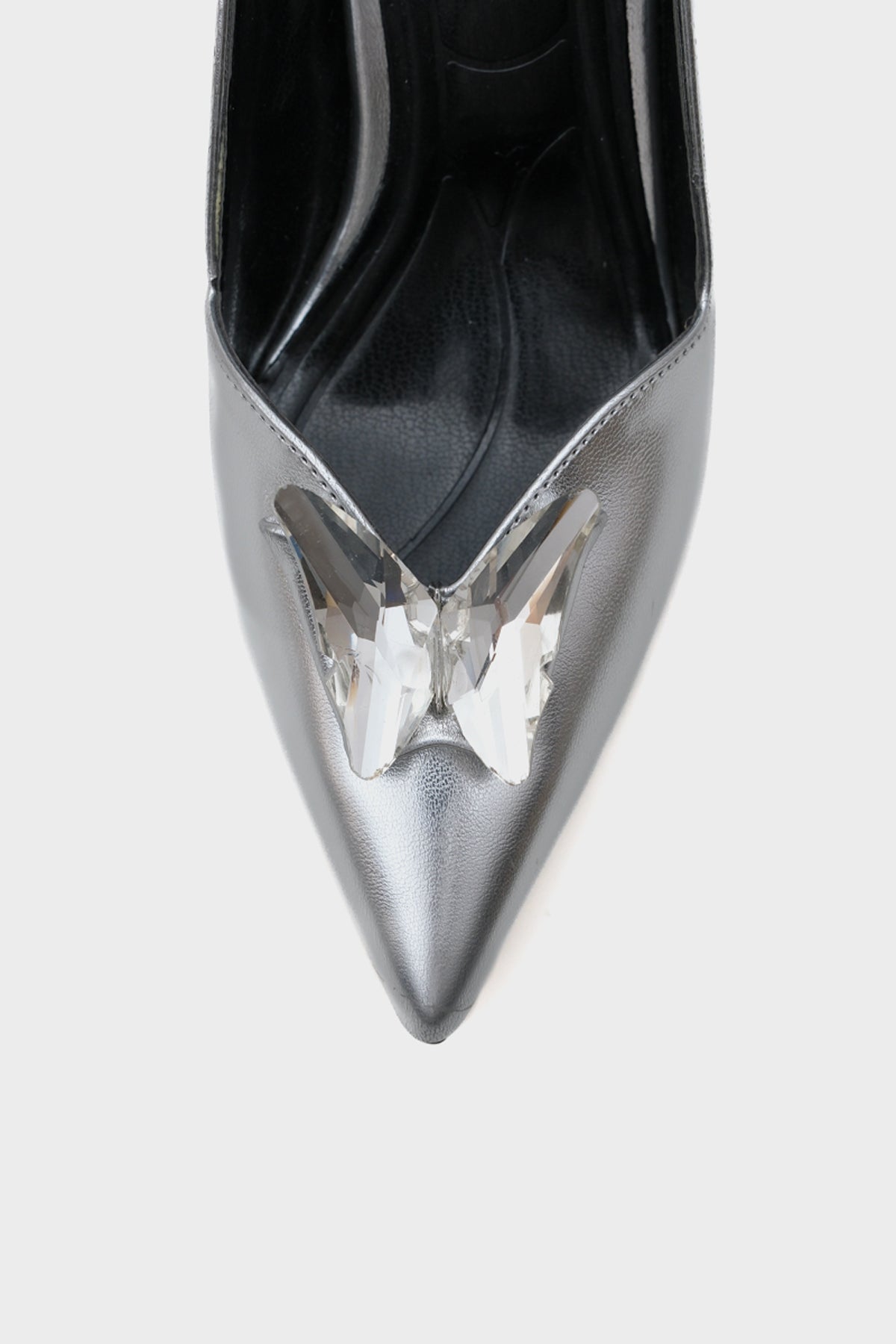 Hillary Orta Topuklu Sivri Burunlu Kelebekli Kadın Ayakkabı