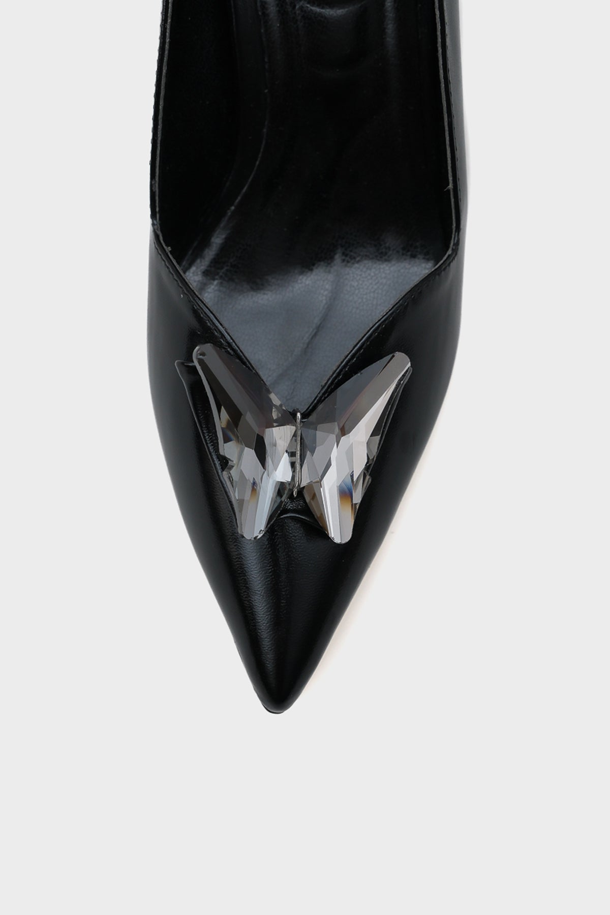 Hillary Orta Topuklu Sivri Burunlu Kelebekli Kadın Ayakkabı