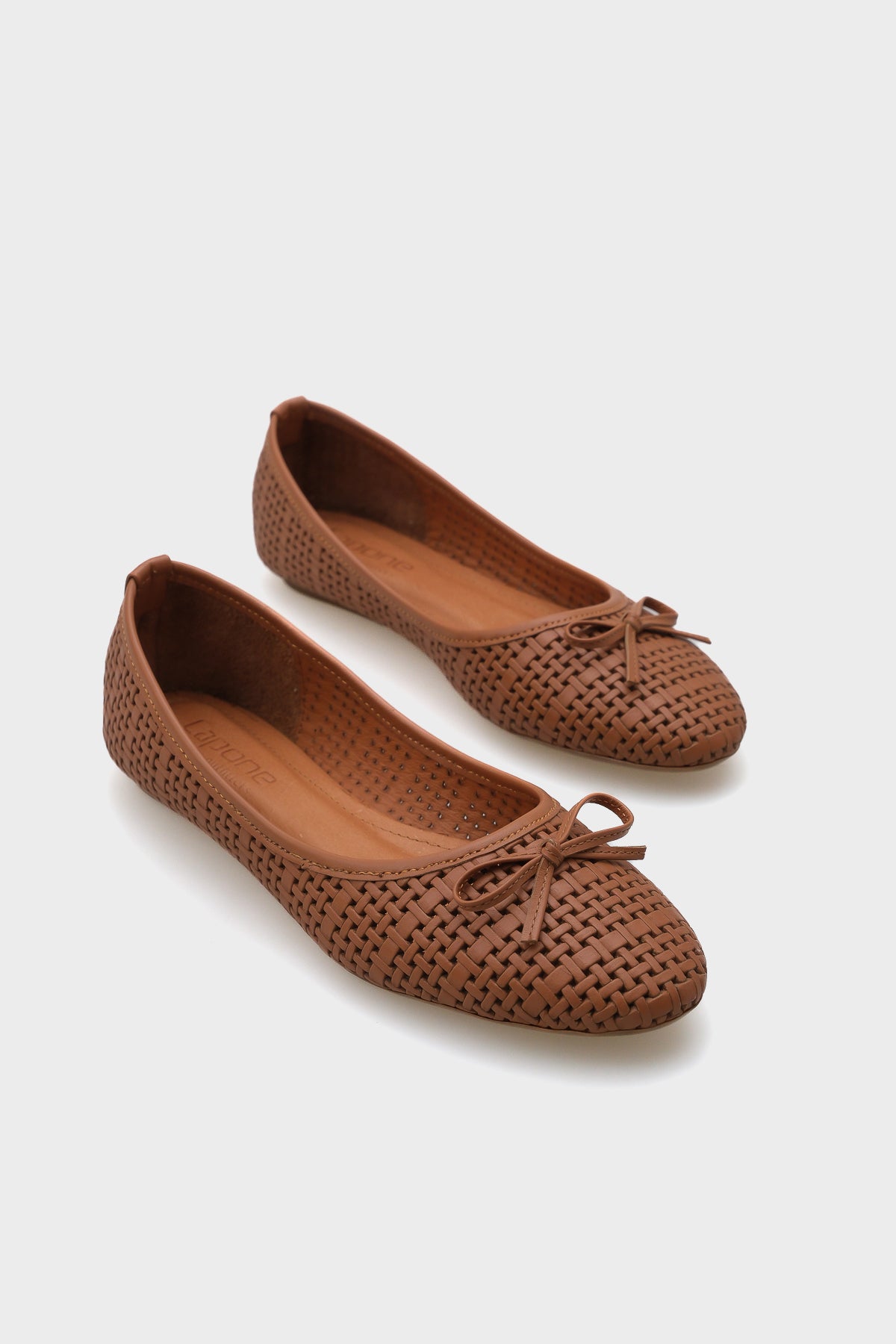 Ava Hakiki Deri Hasır Baskılı Kadın Babet