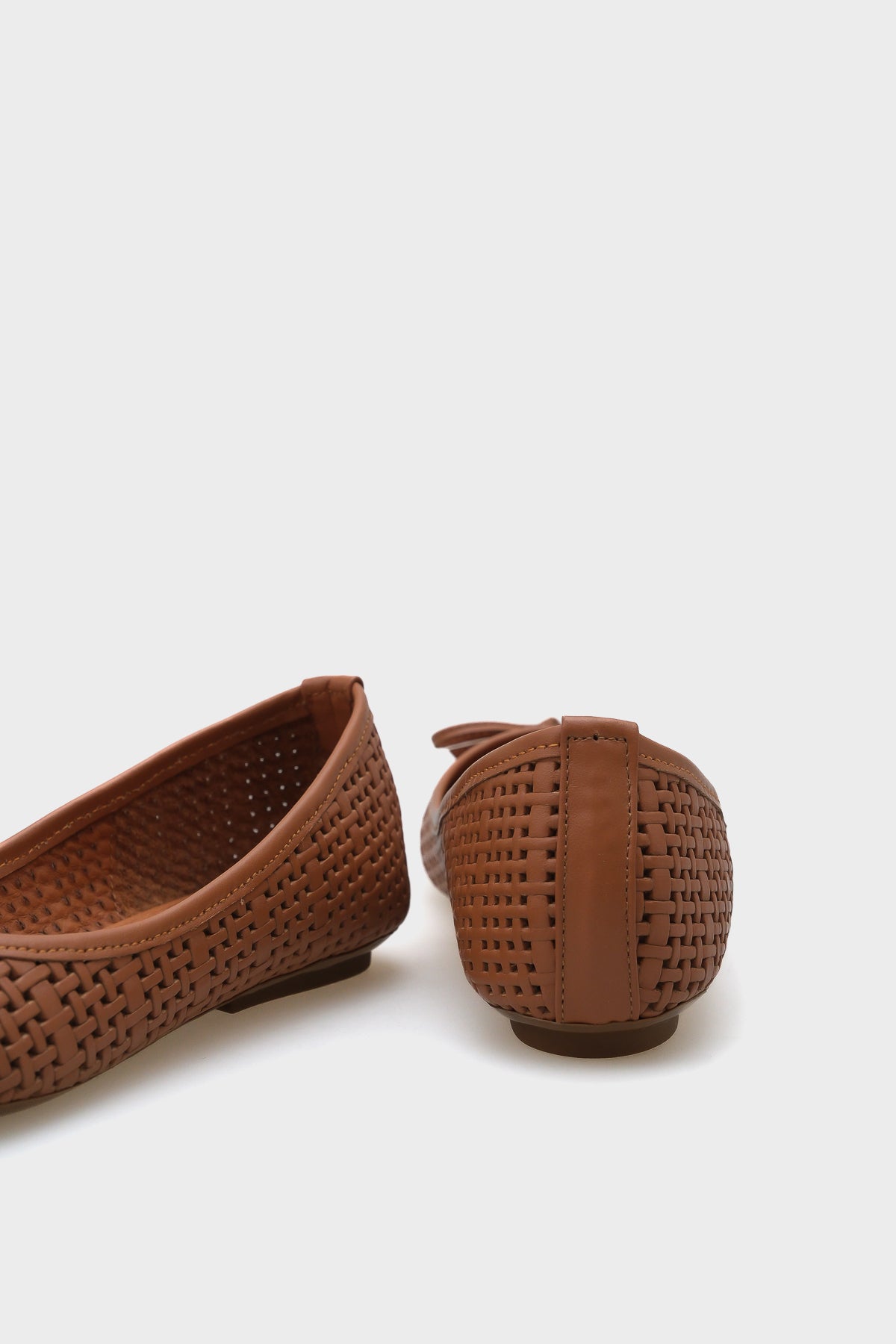 Ava Hakiki Deri Hasır Baskılı Kadın Babet