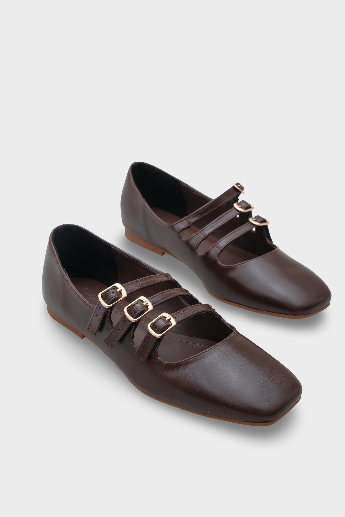 Marcelle Küt Burunlu Üç Tokalı Bantlı Kadın Babet