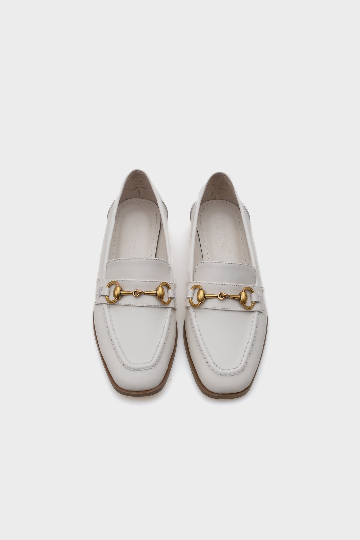 Carly Hakiki Deri Metal Tokalı Kadın Loafer Ayakkabı