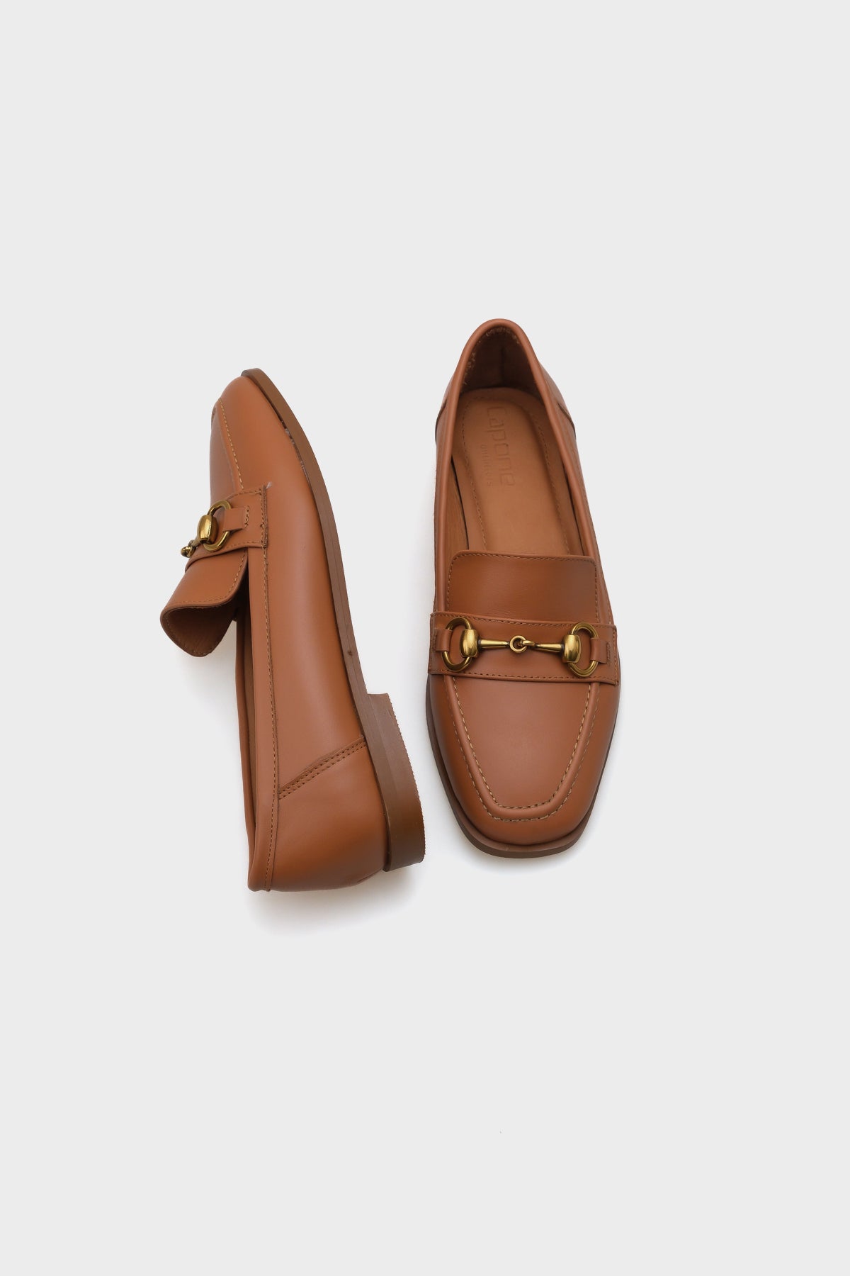 Carly Hakiki Deri Metal Tokalı Kadın Loafer Ayakkabı