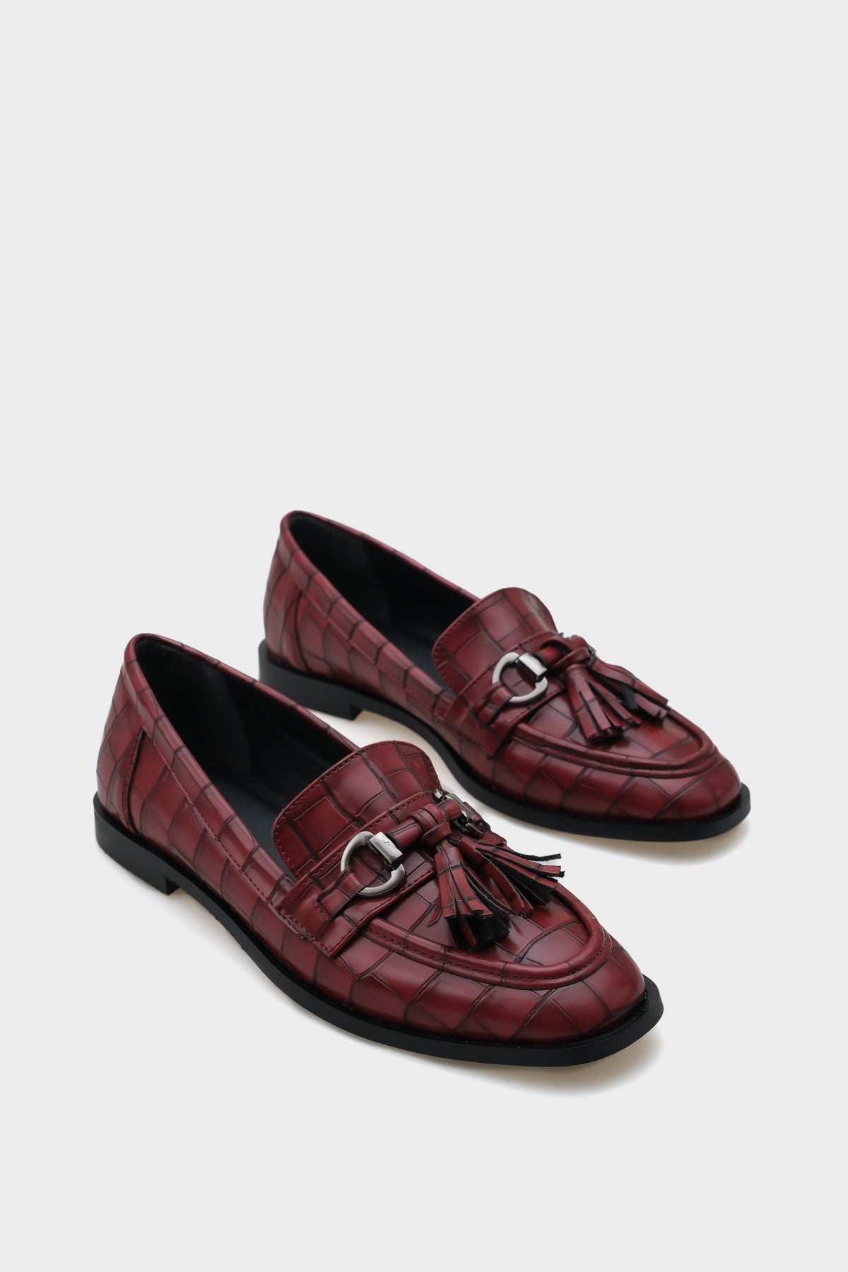 Carolin Metal Tokalı Püsküllü Kadın Loafer Ayakkabı
