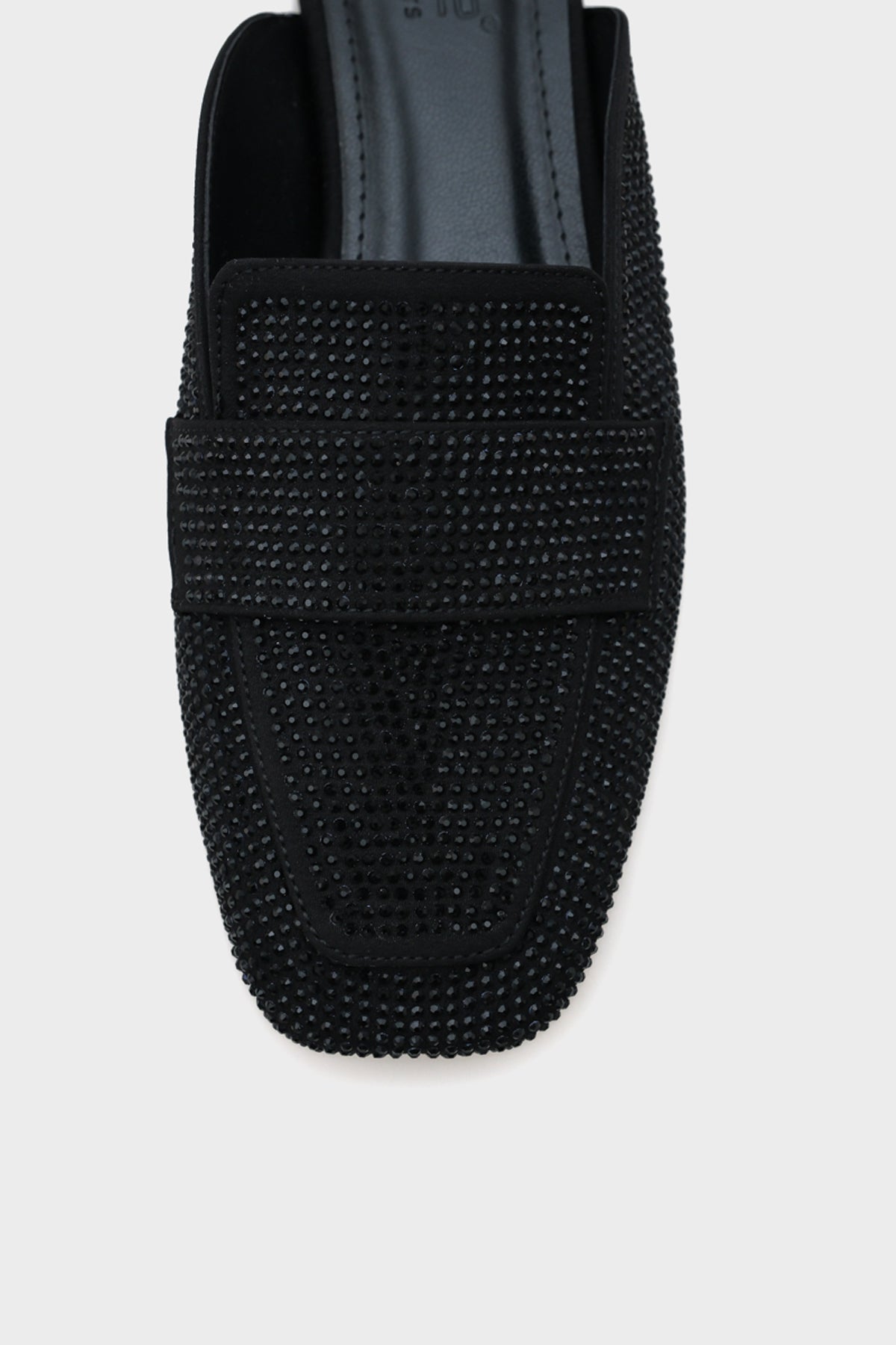 Nani Saten Taşlı Kadın Loafer Terlik