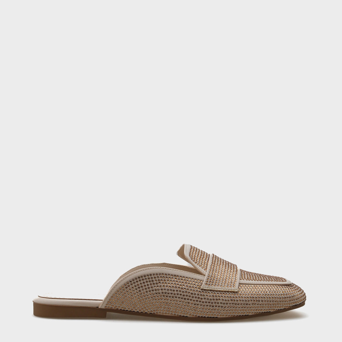 Nani Saten Taşlı Kadın Loafer Terlik