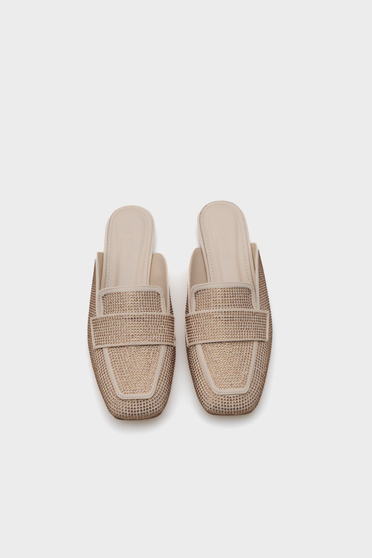 Nani Saten Taşlı Kadın Loafer Terlik