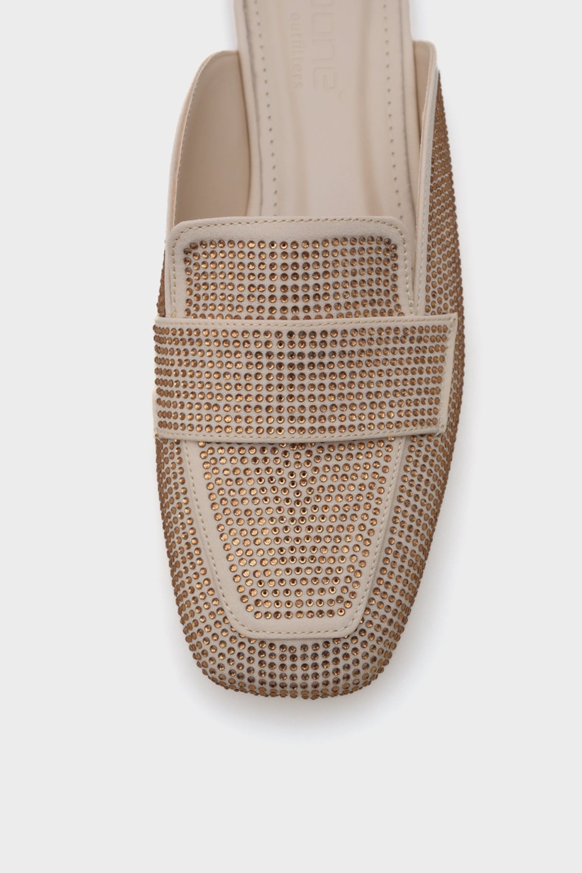 Nani Saten Taşlı Kadın Loafer Terlik