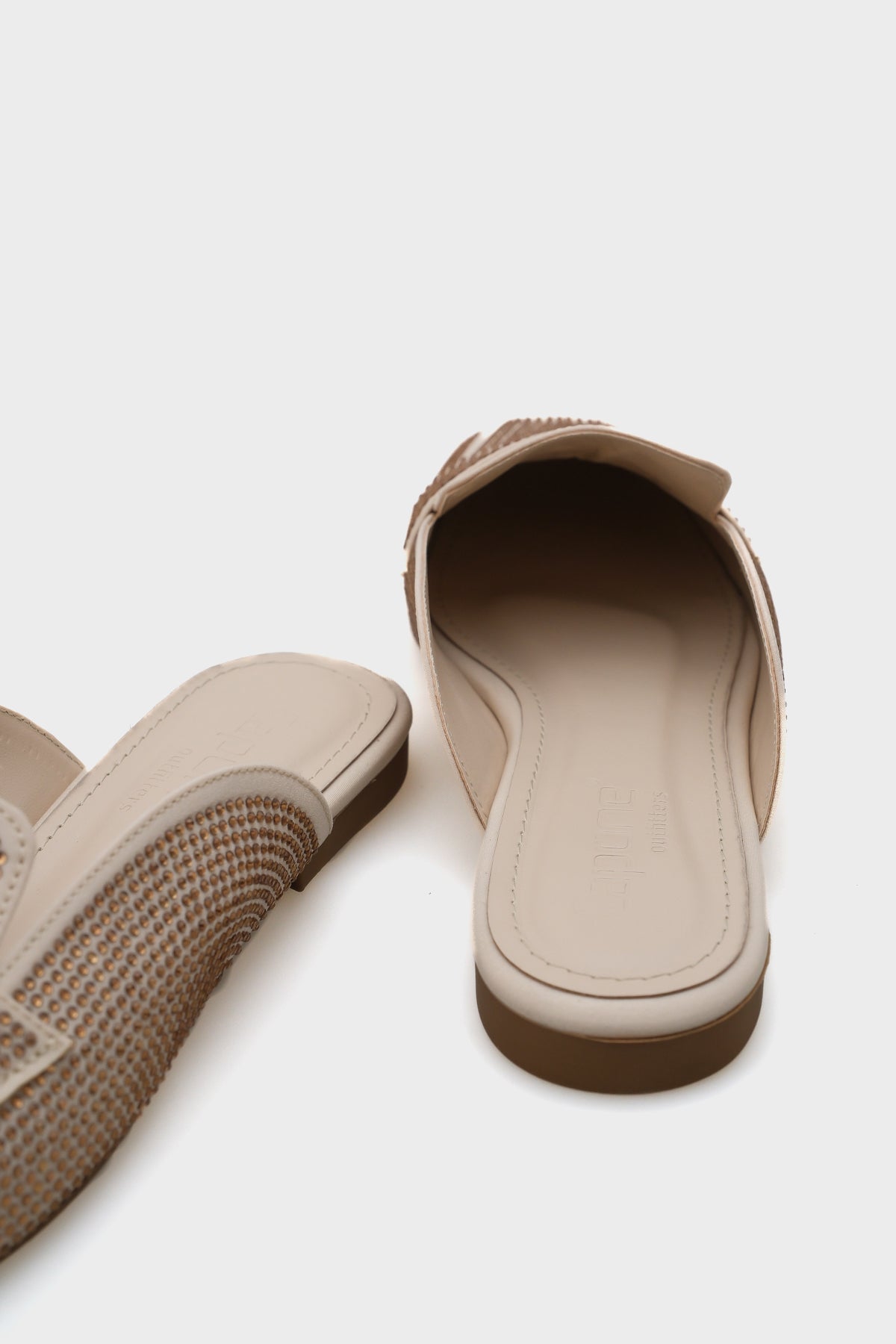 Nani Saten Taşlı Kadın Loafer Terlik