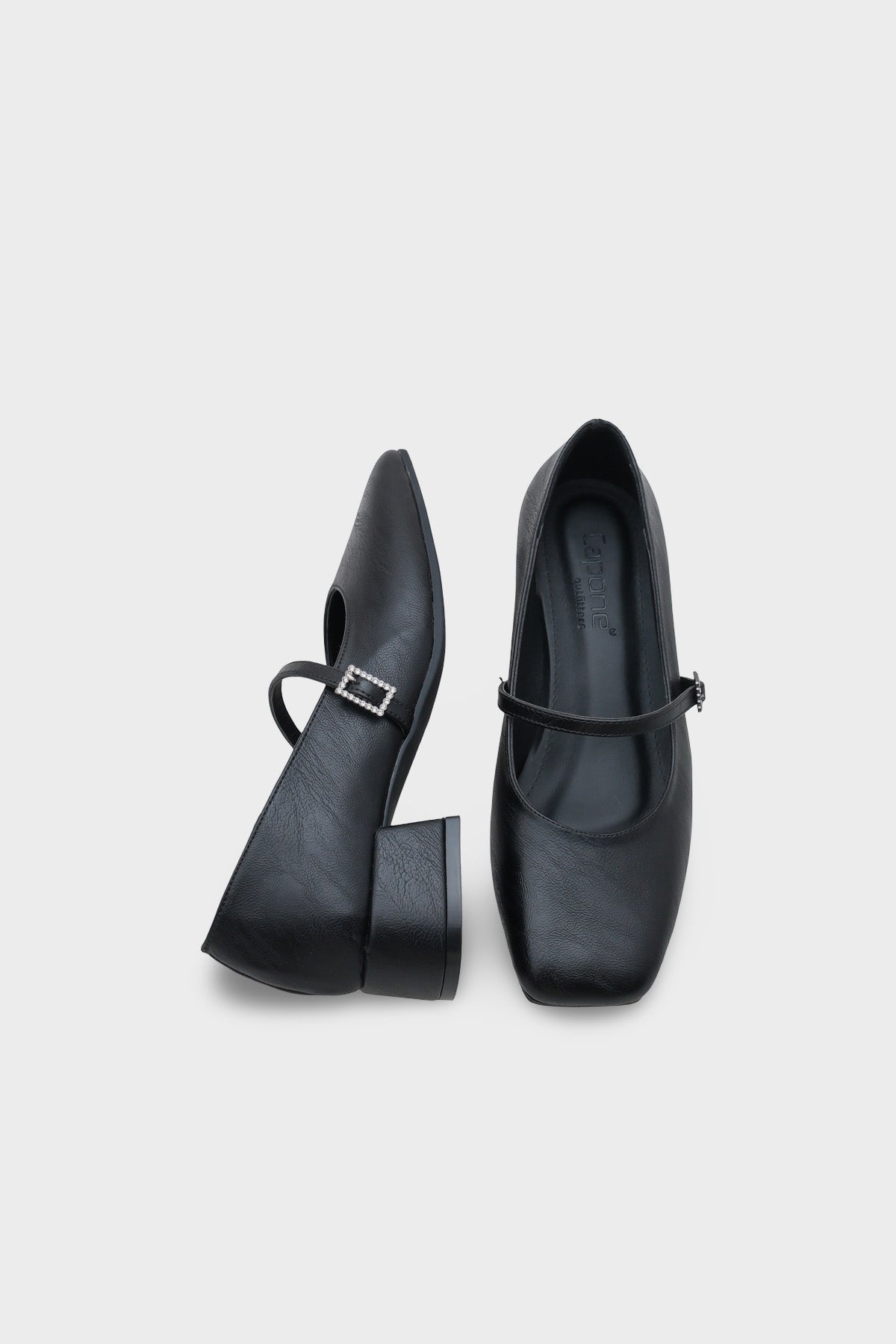 Küt Burunlu Kısa Topuklu Bantlı Mary Jane Kadın Ayakkabı