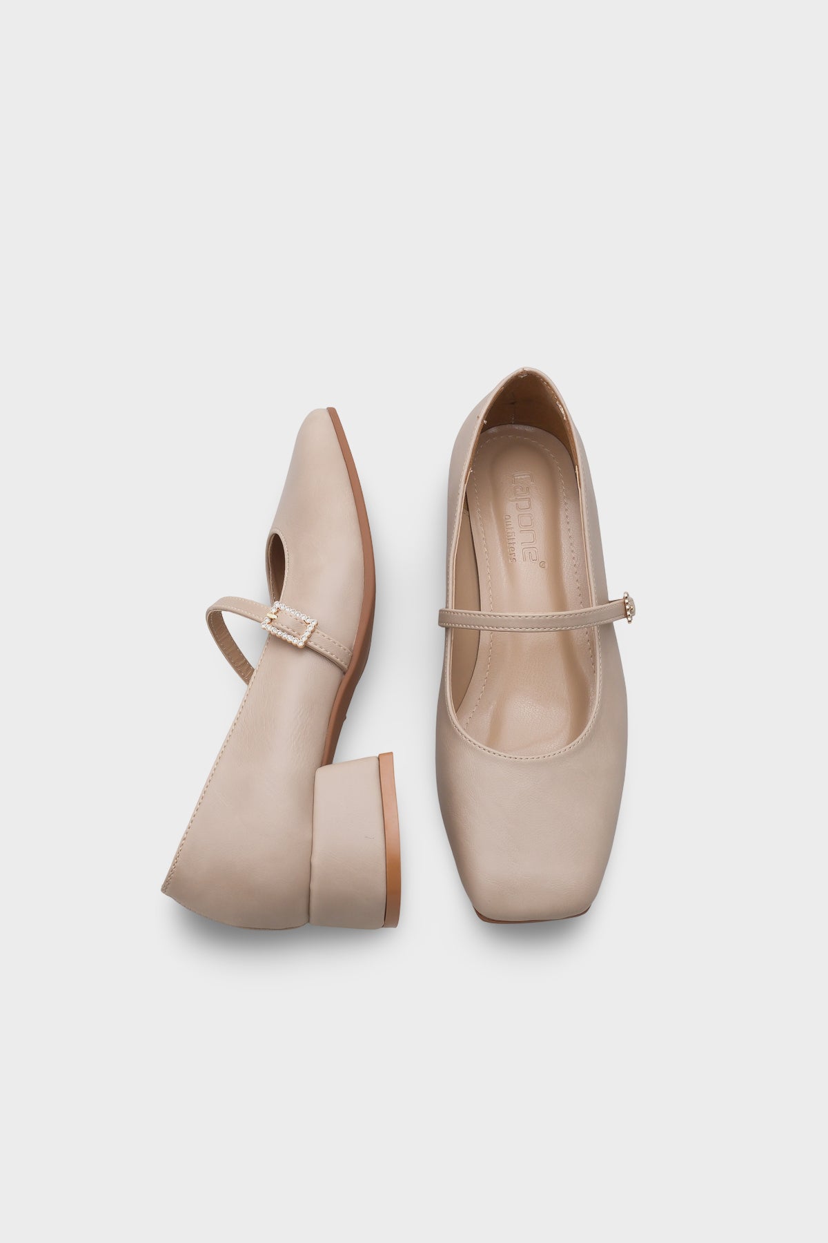 Küt Burunlu Kısa Topuklu Bantlı Mary Jane Kadın Ayakkabı