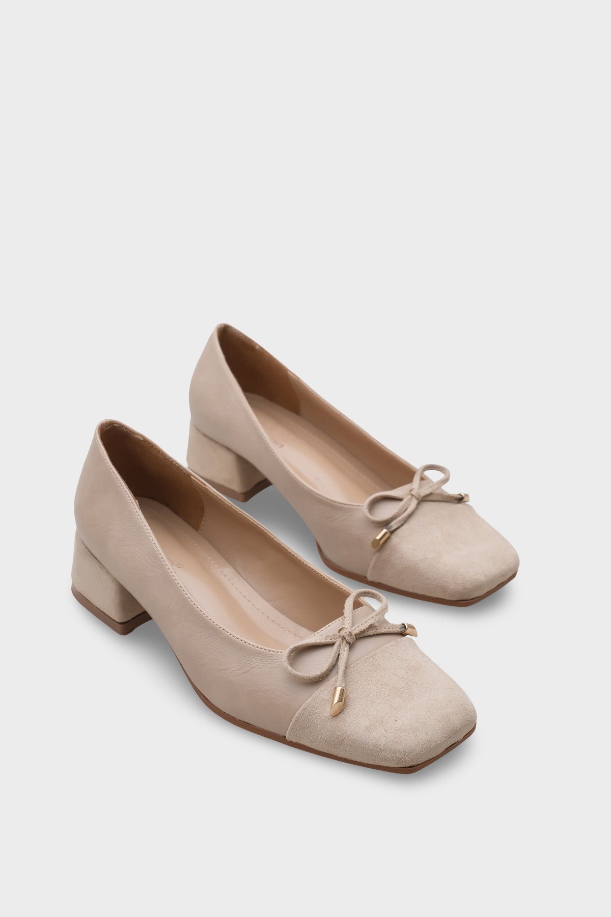 Myriam Küt Burunlu Fiyonklu Kısa Topuklu Kadın Ayakkabı