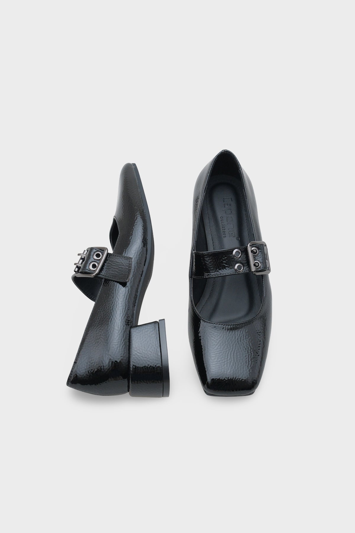 Keri Küt Burunlu Kısa Topuklu Bantlı Mary Jane Kadın Ayakkabı