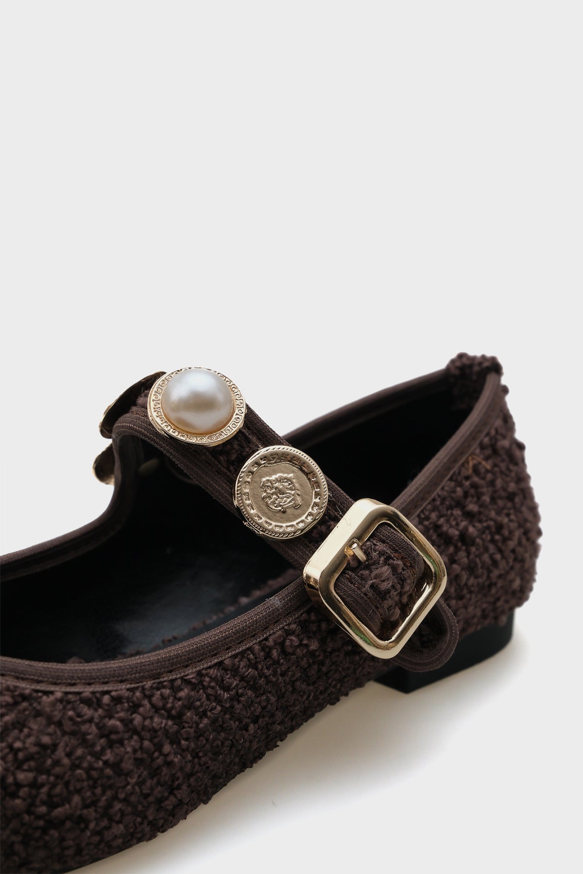 Codi Noda Tokalı İnci Kemerli  Kadın Babet