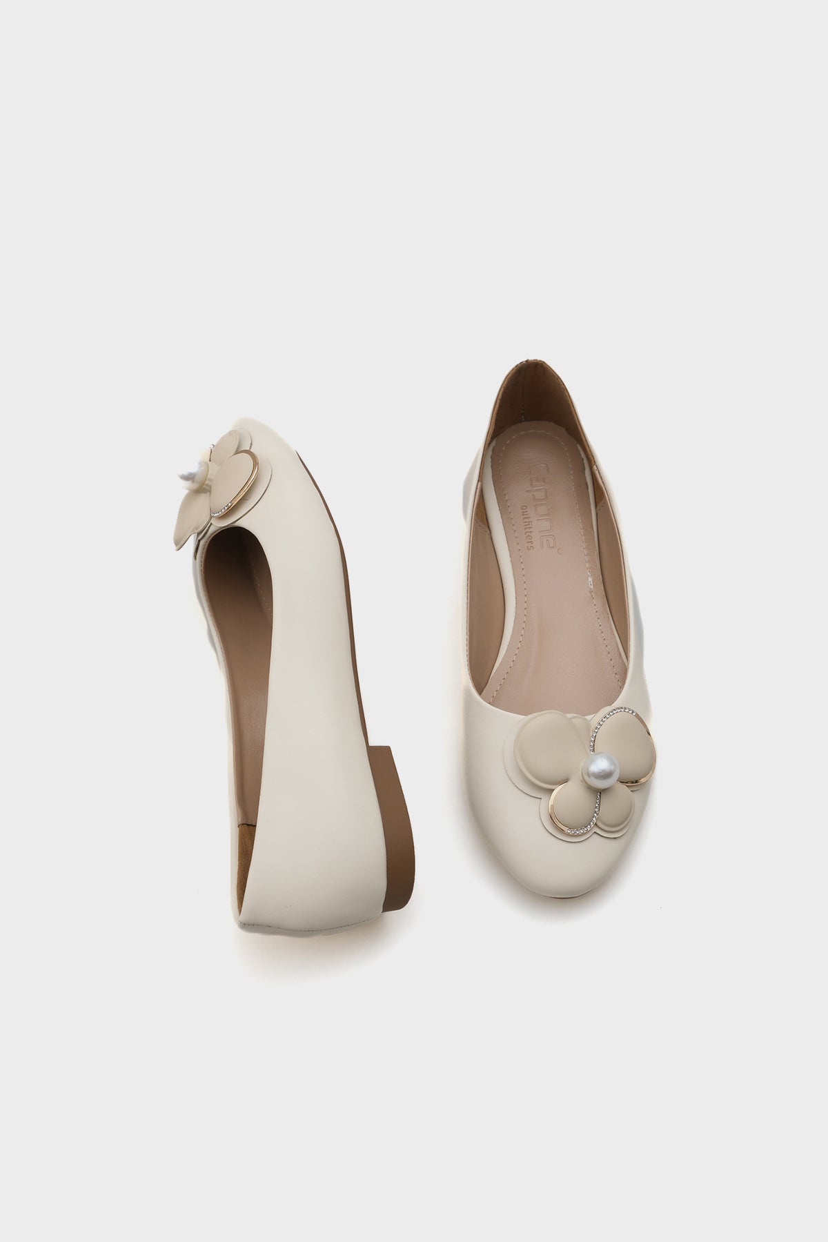 Blanca İncili Çiçekli Aksesuarlı Kadın Babet