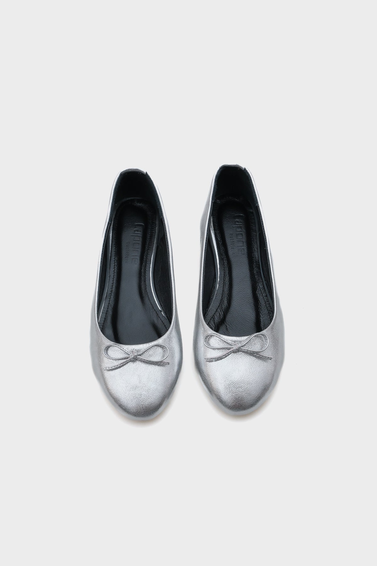 Bloom Hakiki Deri Fiyonklu Yuvarlak Burunlu Kadın Babet