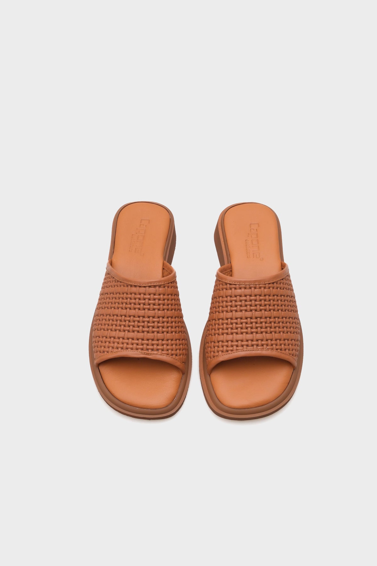 Cori Hakiki Deri Kısa Topuklu Konfor Tek Bantlı Kadın Terlik