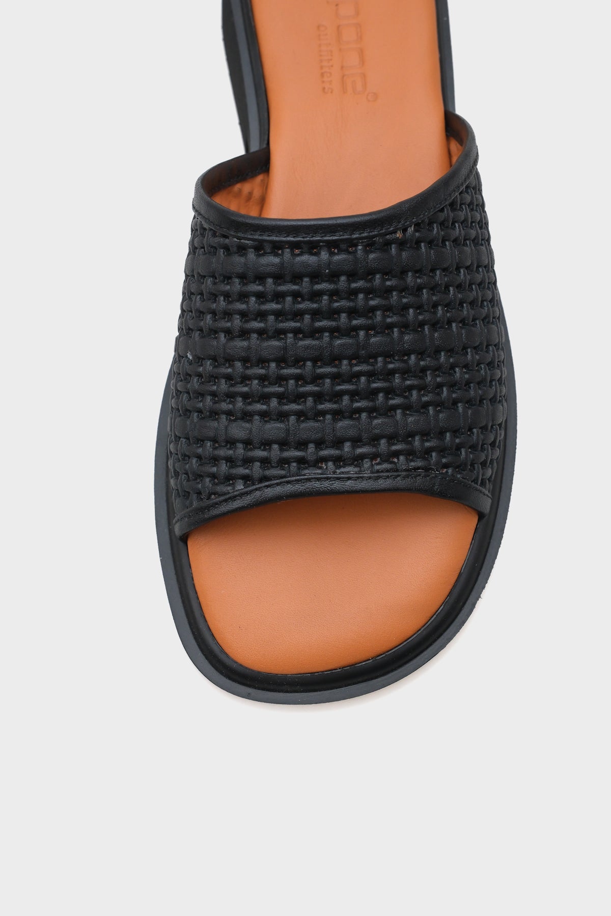 Cori Hakiki Deri Kısa Topuklu Konfor Tek Bantlı Kadın Terlik