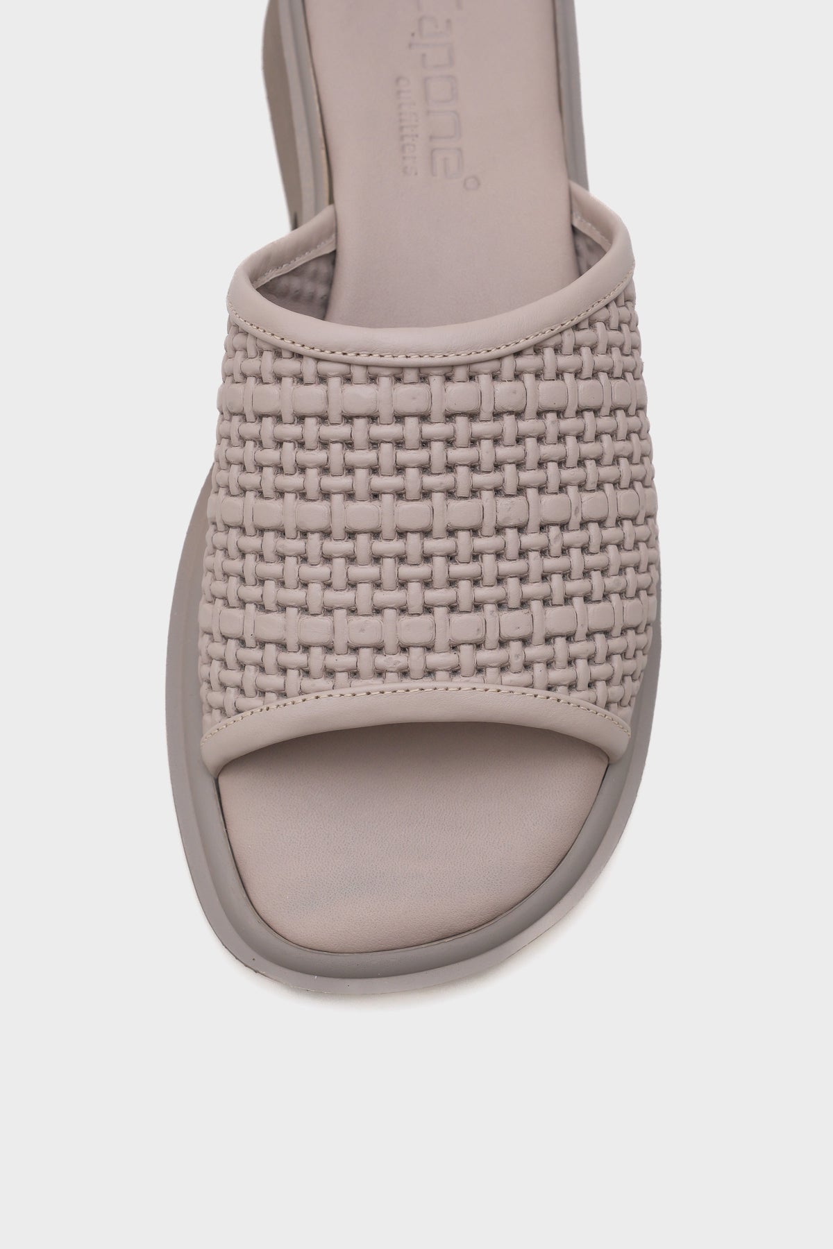 Cori Hakiki Deri Kısa Topuklu Konfor Tek Bantlı Kadın Terlik