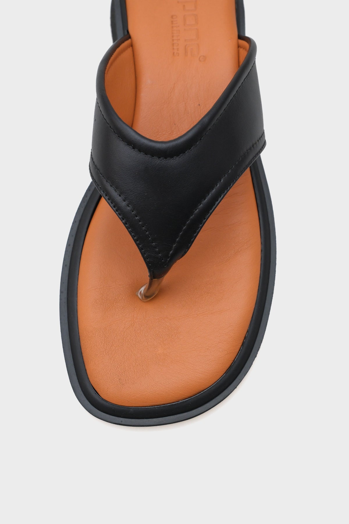 Hakiki Deri Parmak Arası Kısa Topuklu Kadın Terlik