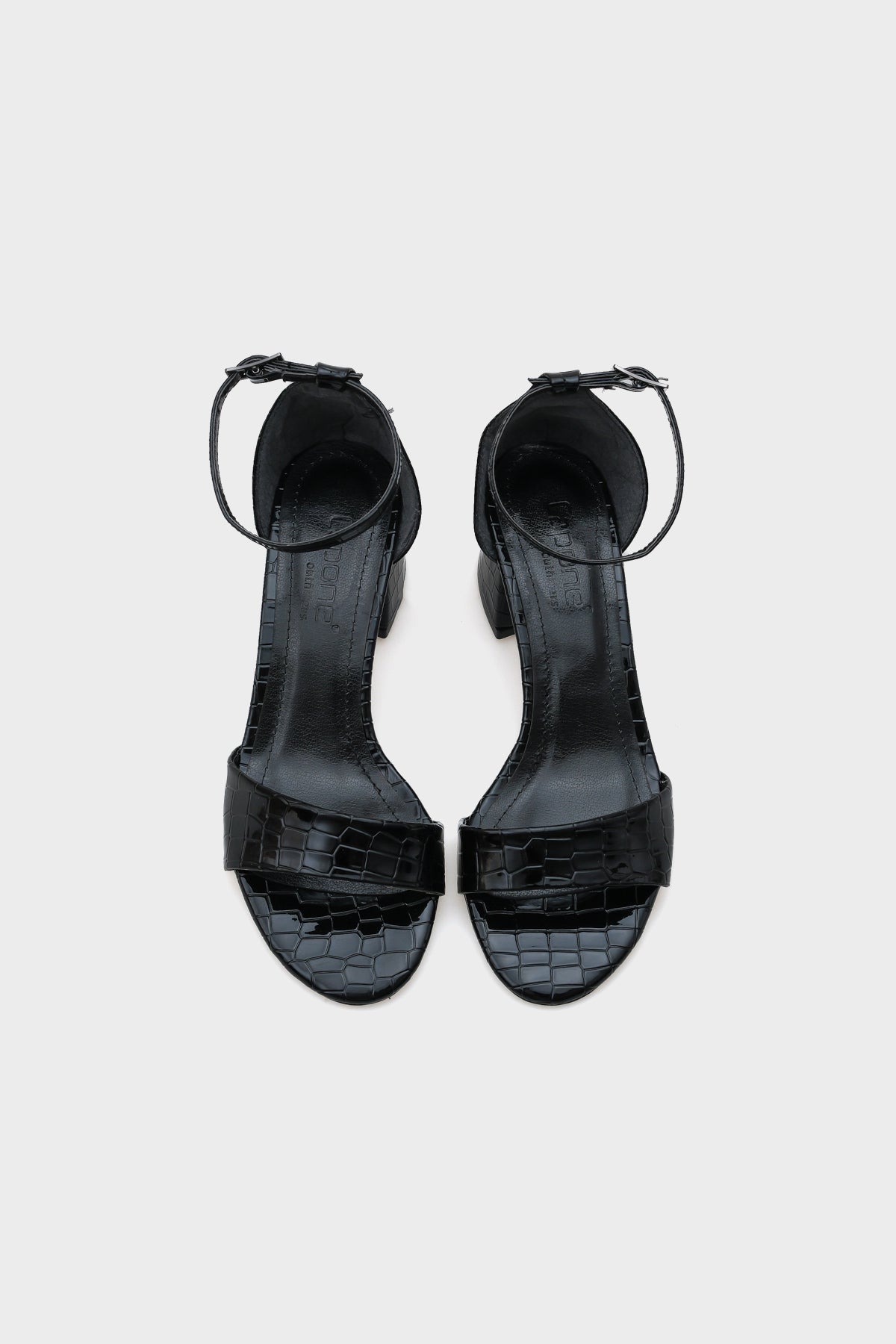 Elana Yuvarlak Burunlu Bilekten Bantlı Orta Topuklu Kadın Sandalet