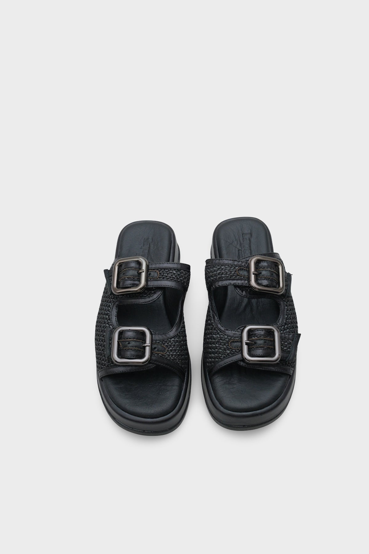 Dana Hakiki Deri Dolgu Topuk Hasırlı Konfor Kadın Terlik