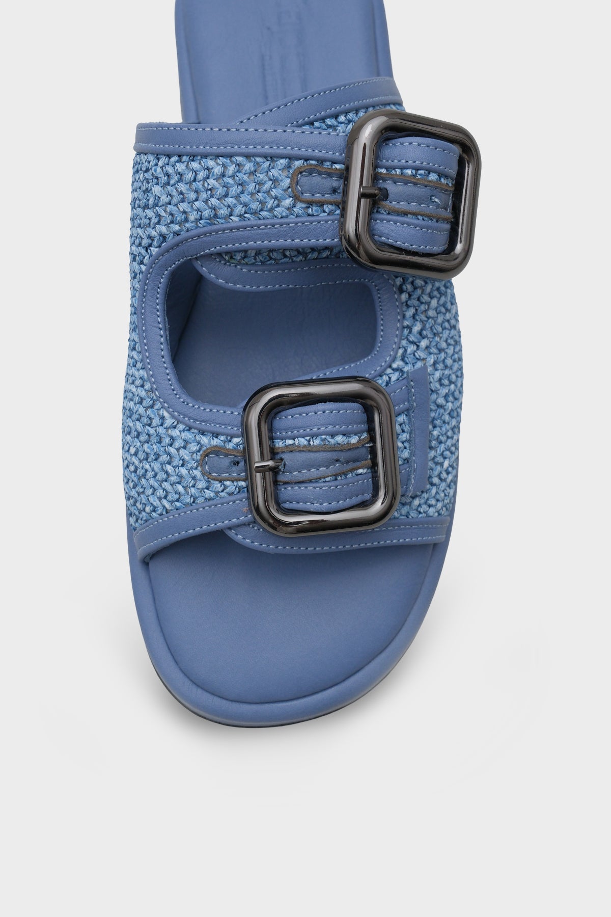 Dana Hakiki Deri Dolgu Topuk Hasırlı Konfor Kadın Terlik