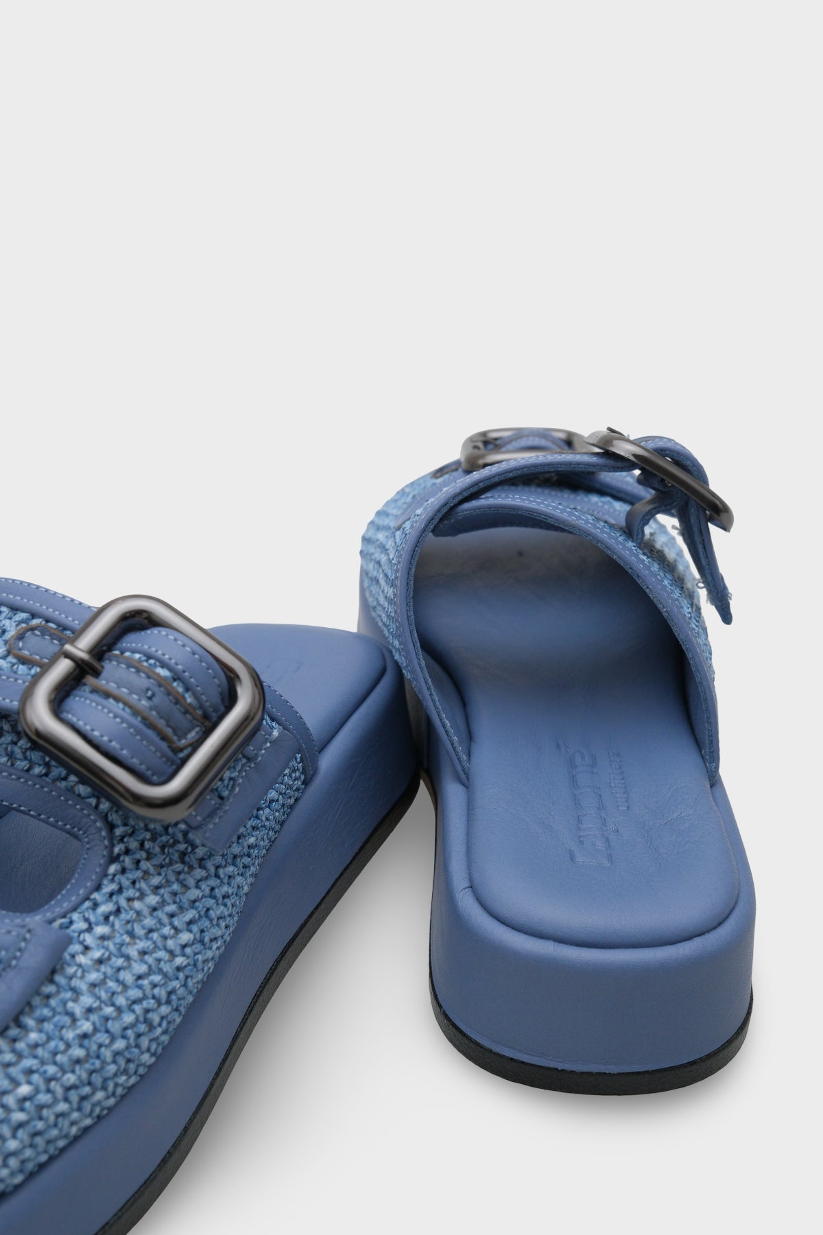 Dana Hakiki Deri Dolgu Topuk Hasırlı Konfor Kadın Terlik