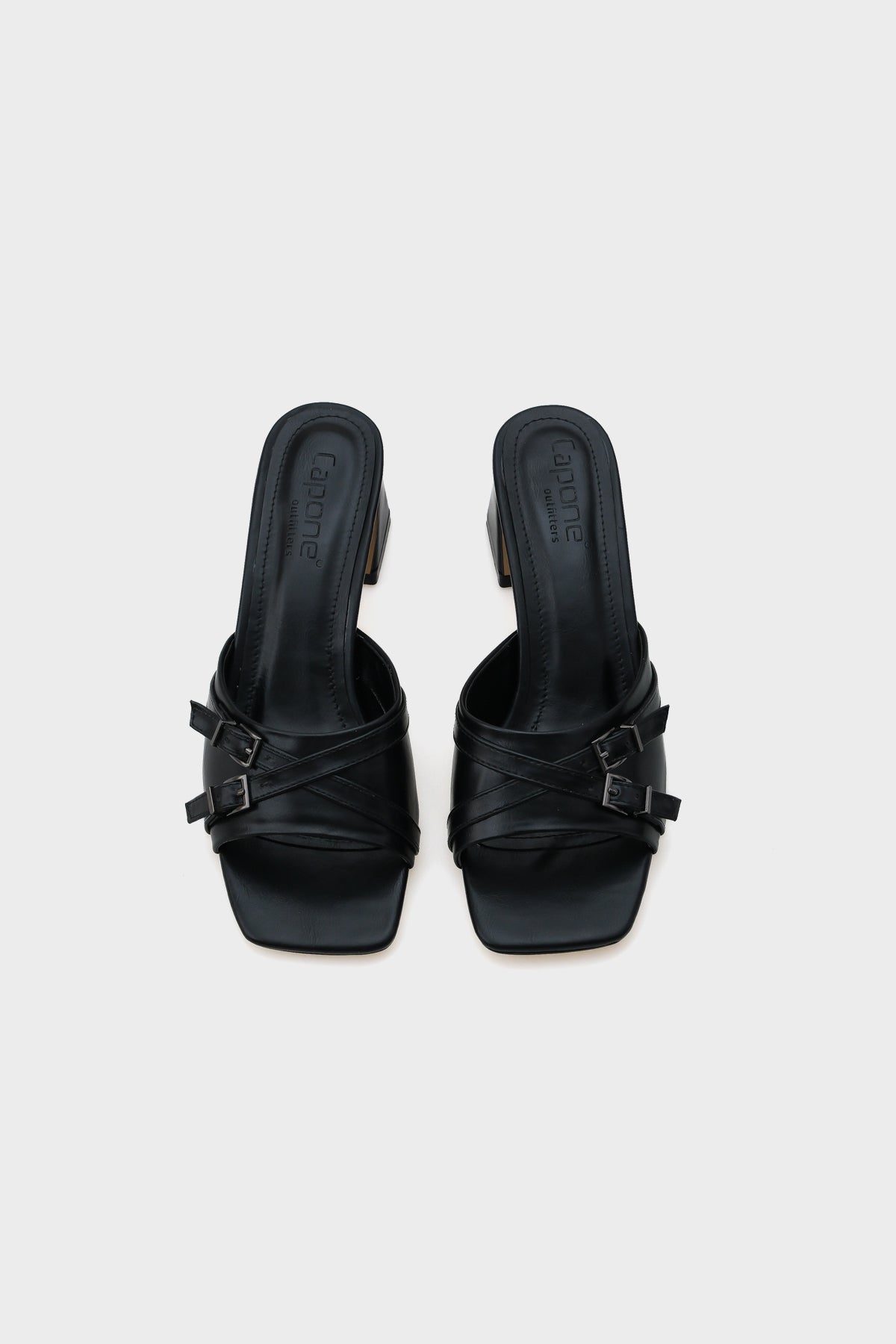 Neda Orta Topuklu Çift Tokalı Kadın Terlik