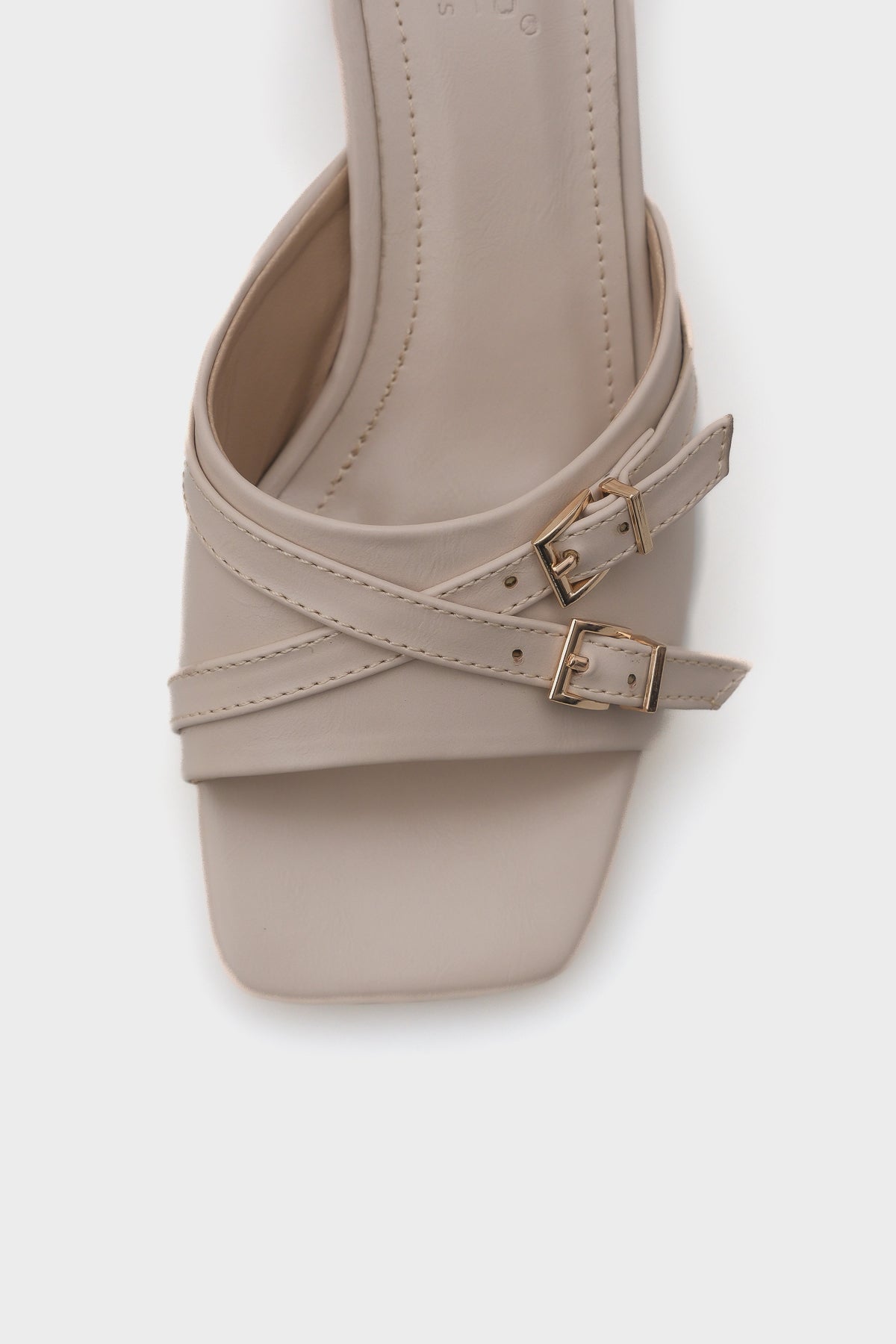 Neda Orta Topuklu Çift Tokalı Kadın Terlik