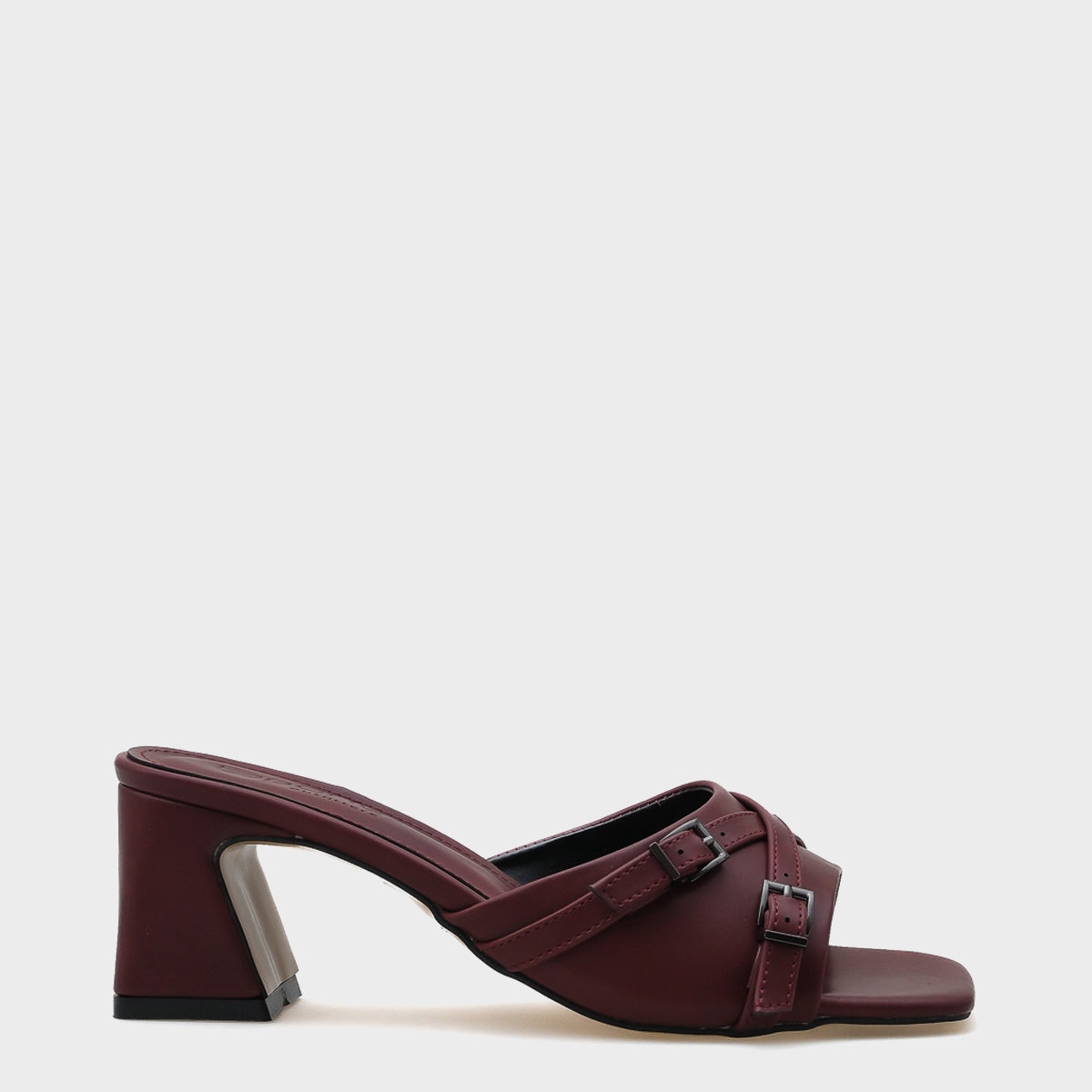 Neda Orta Topuklu Çift Tokalı Kadın Terlik