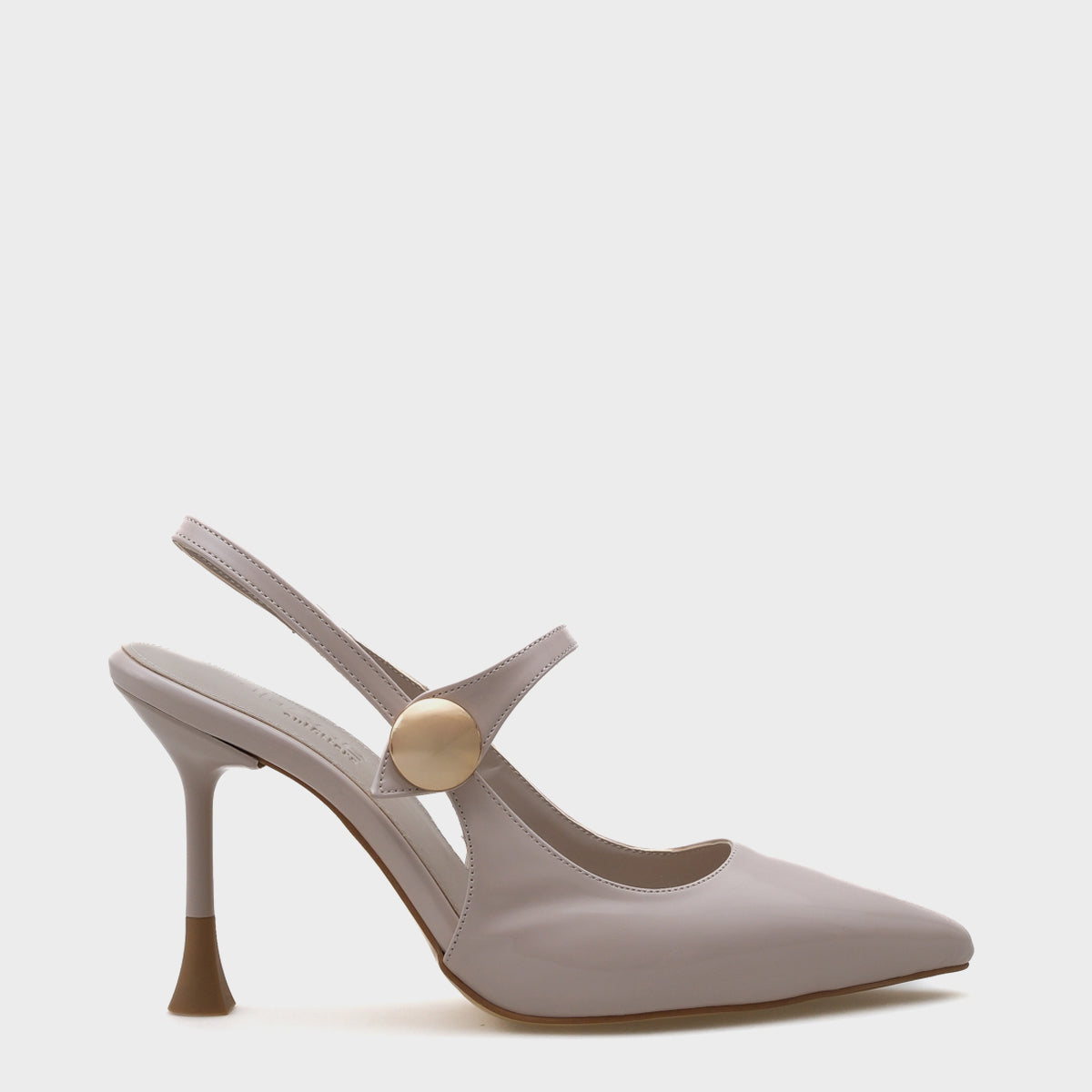 Holly Rugan Yüksek Topuklu Metal Tokalı Arkası Bantlı Stiletto