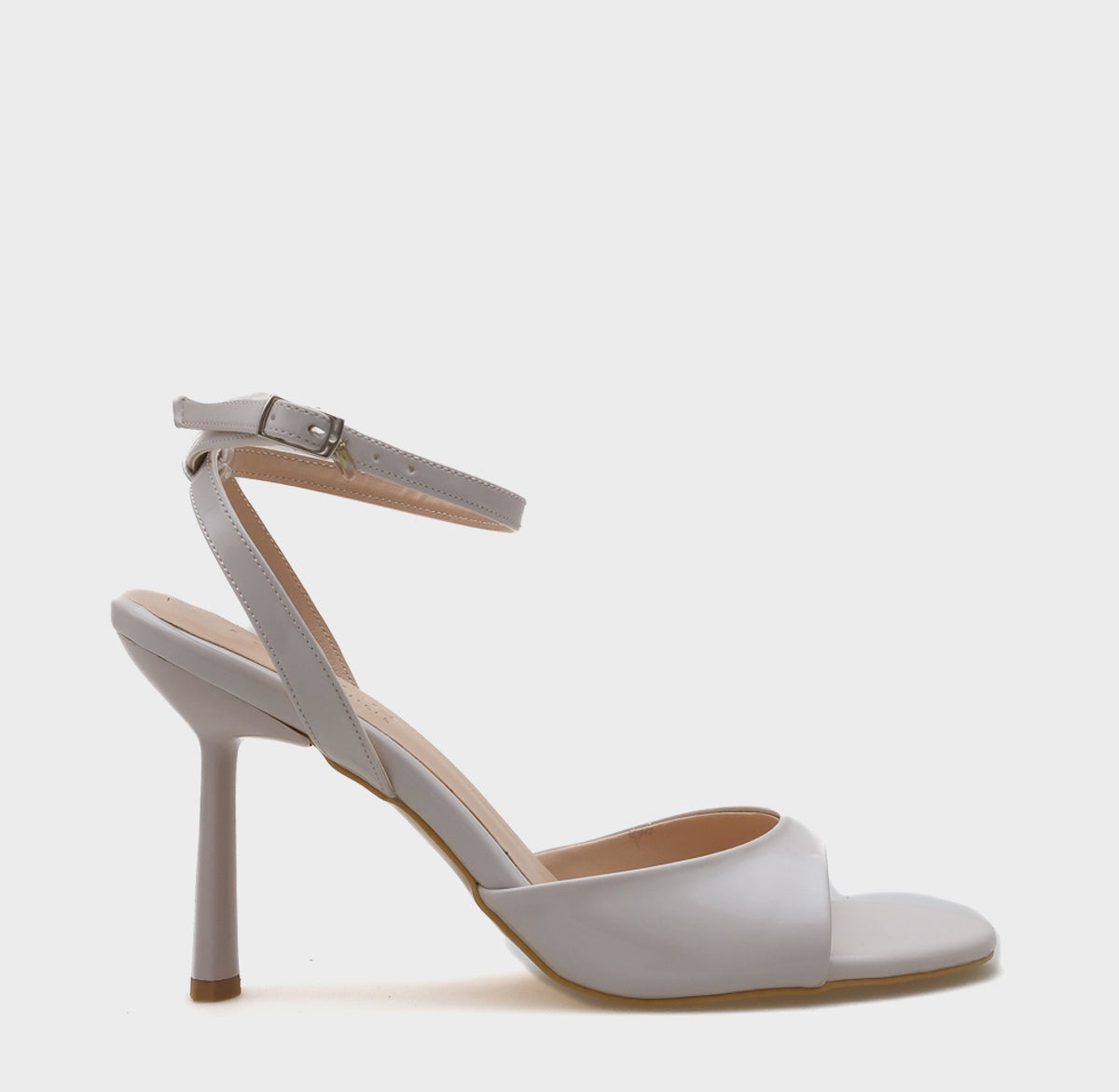 Elisa Yuvarlak Burunlu Bilekten Bantlı Yüksek Topuklu Kadın Sandalet