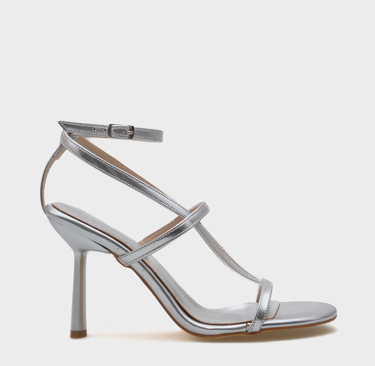 Ella Yuvarlak Burunlu Bantlı Yüksek Topuklu Kadın Sandalet