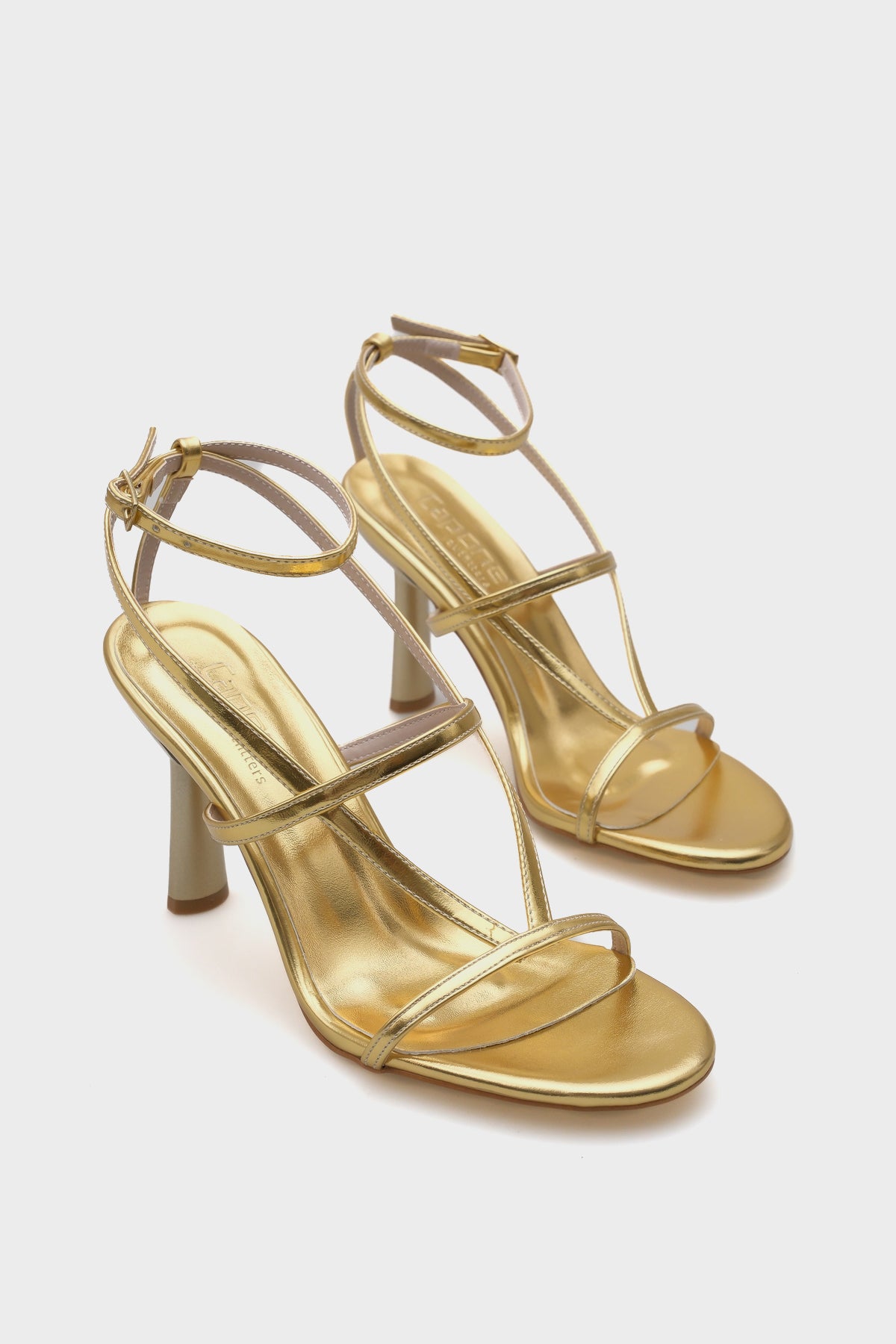 Ella Yuvarlak Burunlu Bantlı Yüksek Topuklu Kadın Sandalet