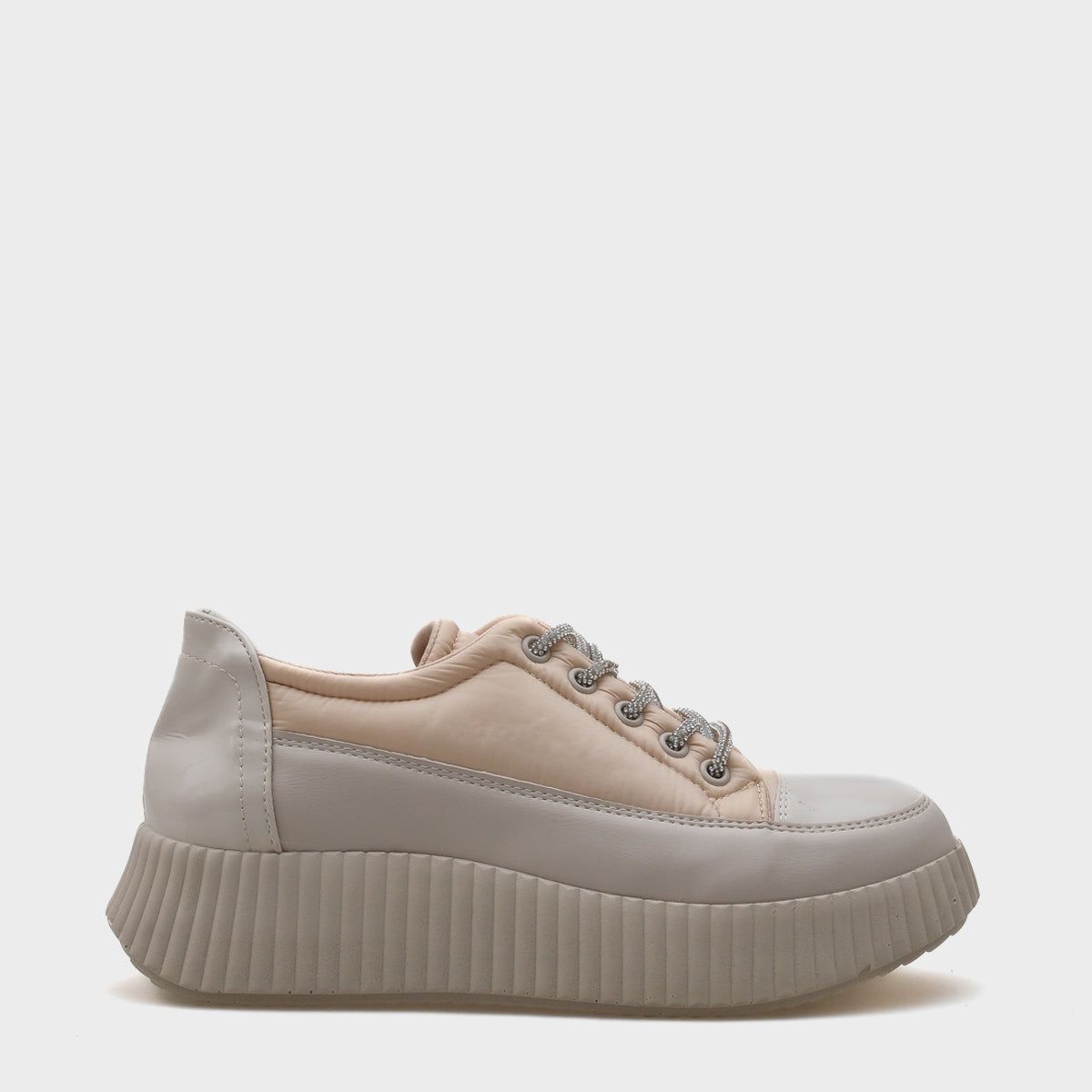 Glen Bağcığı Taş Detaylı Kadın Sneaker