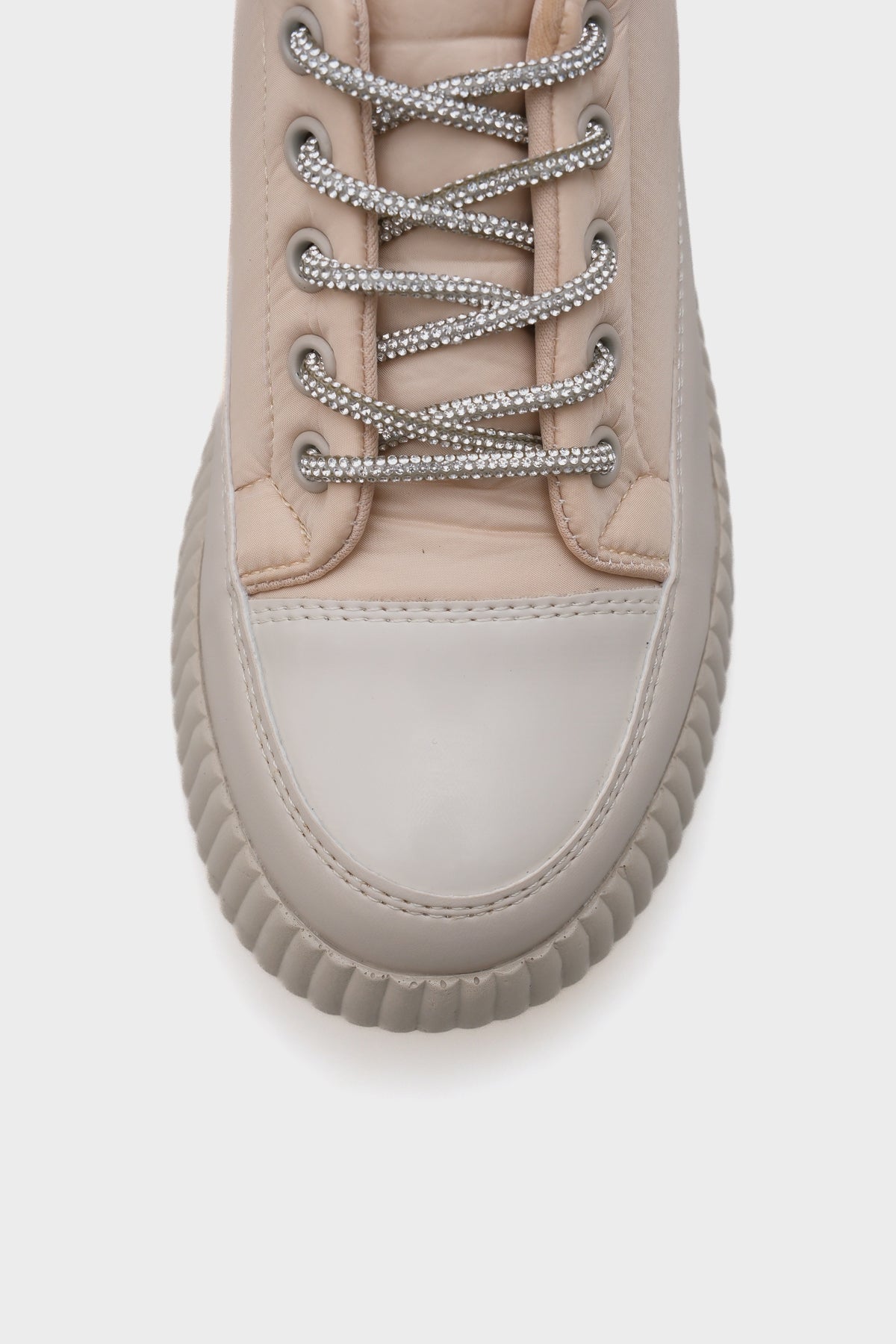 Glen Bağcığı Taş Detaylı Kadın Sneaker