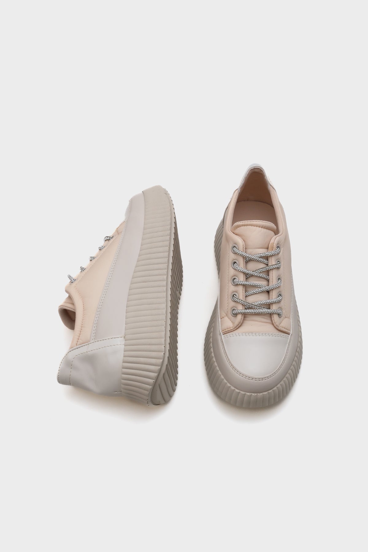 Glen Bağcığı Taş Detaylı Kadın Sneaker