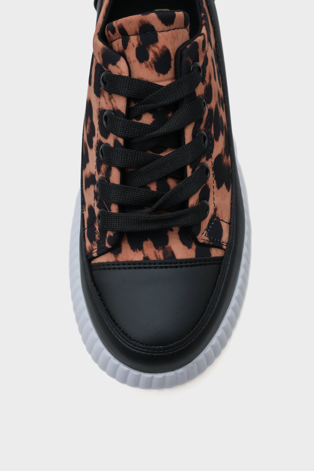 Glori Bağcıklı Leopar Desenli Kadın Sneaker