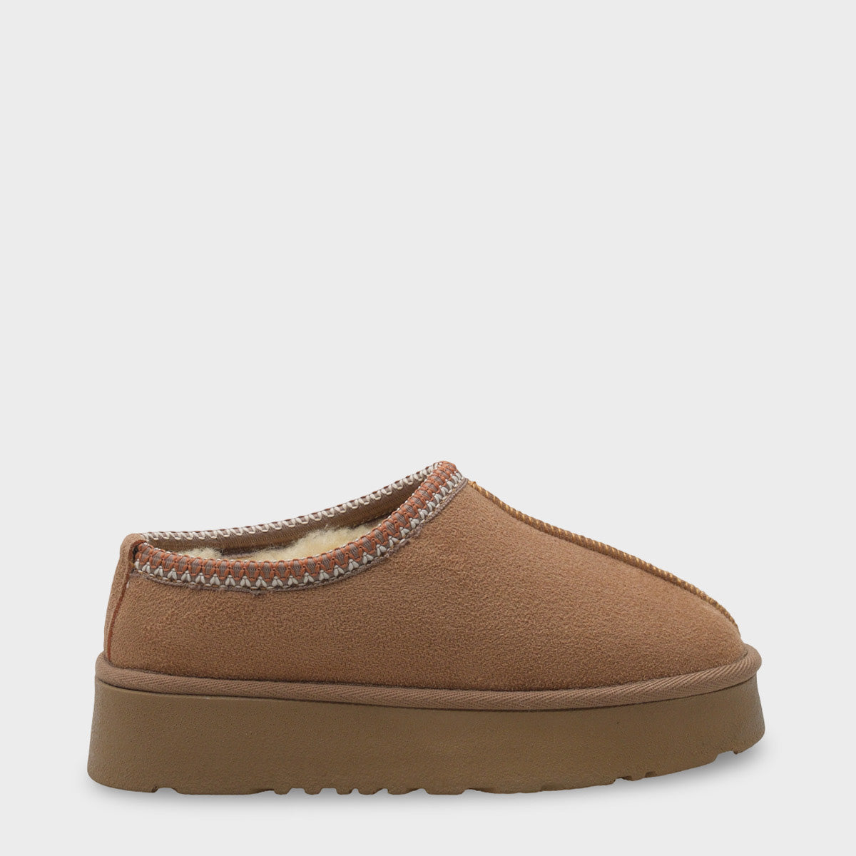 Carroll Kalın Tabanlı Yuvarlak Burunlu Kürklü Kadın Kapalı Terlik