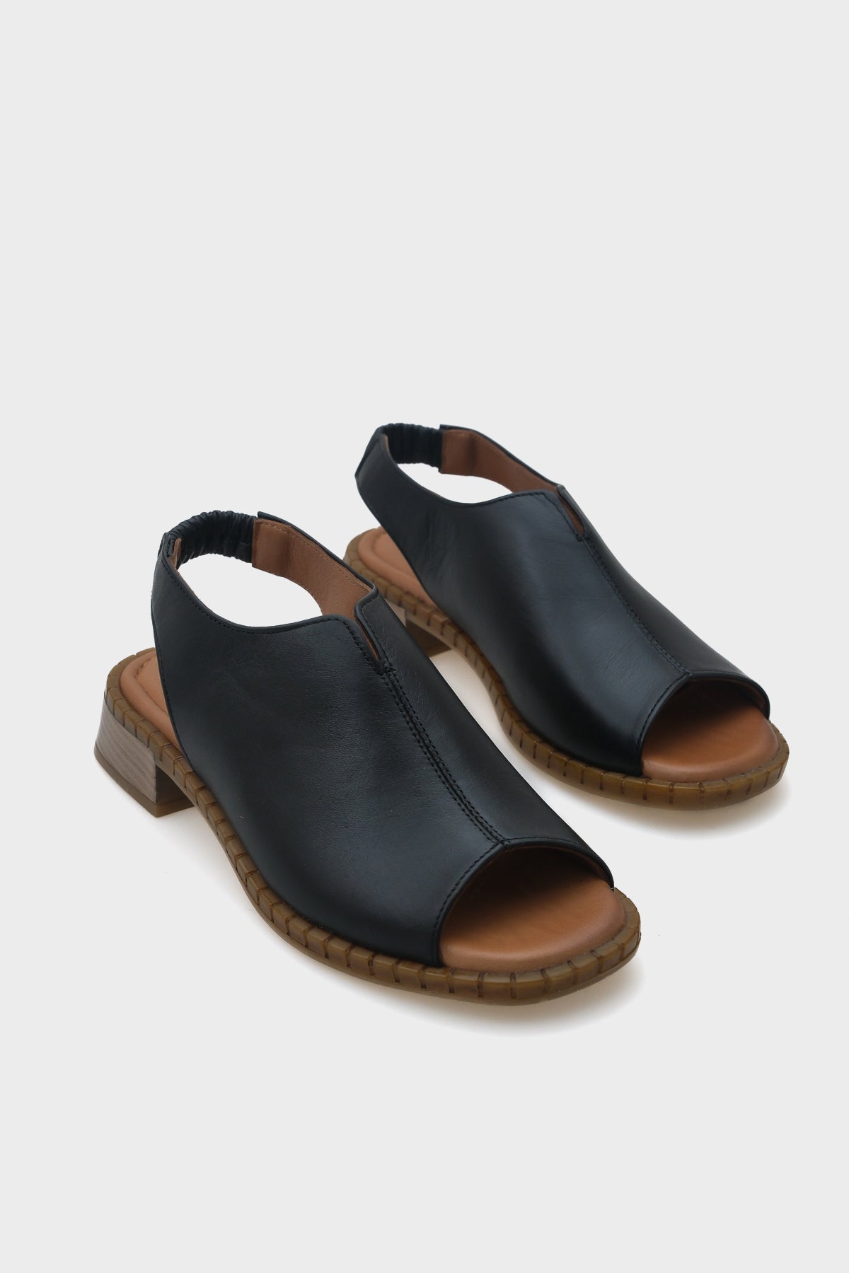 Ellissa Kısa Topuklu Tek Bant Deri Kadın Sandalet