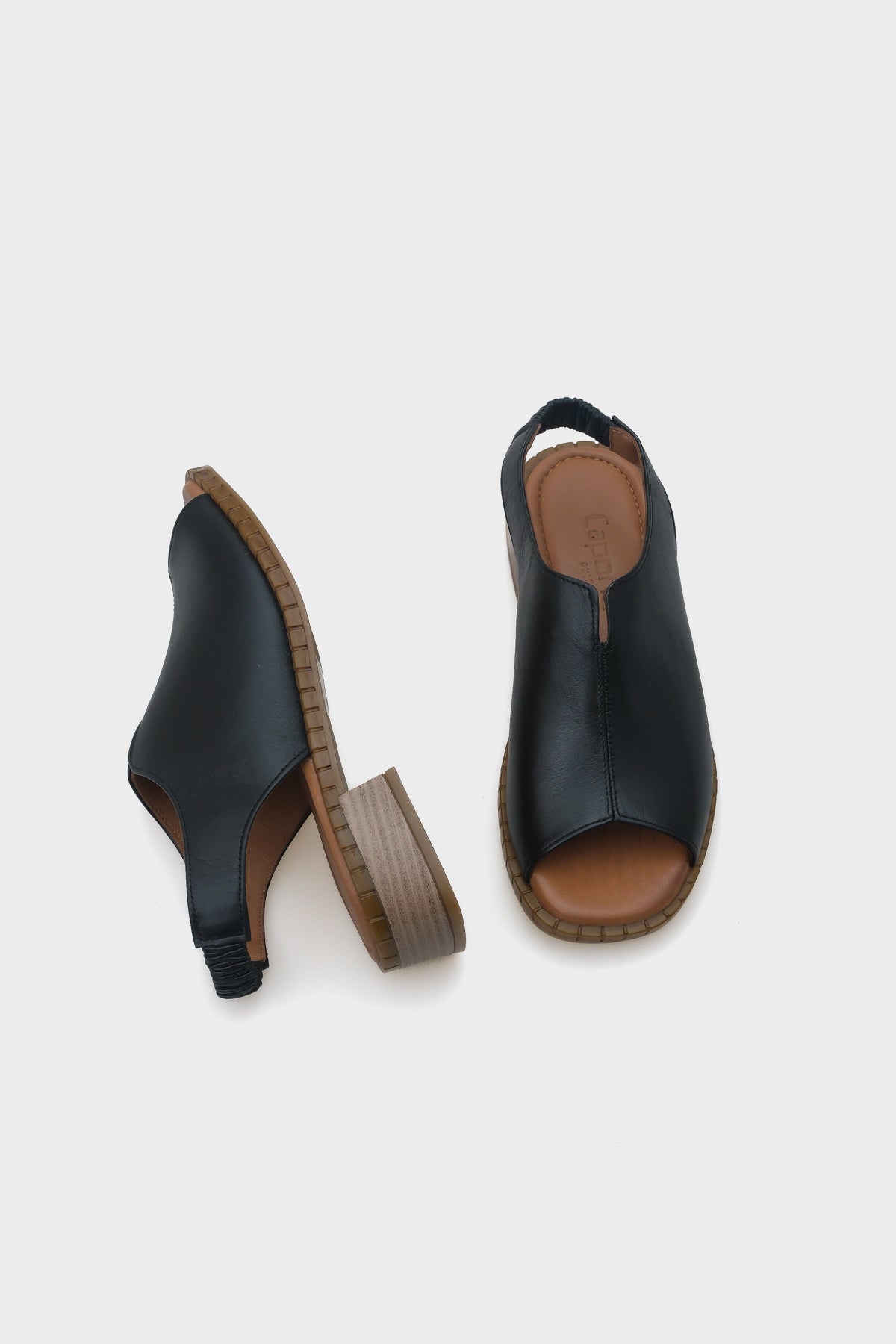 Ellissa Kısa Topuklu Tek Bant Deri Kadın Sandalet