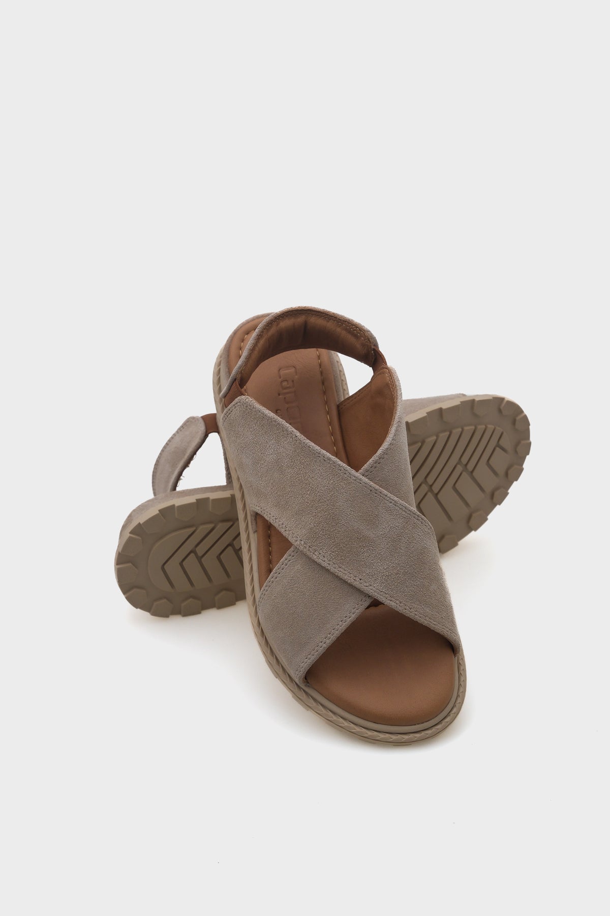 Elvira Çapraz Bantlı Cırtlı Deri Kadın Sandalet