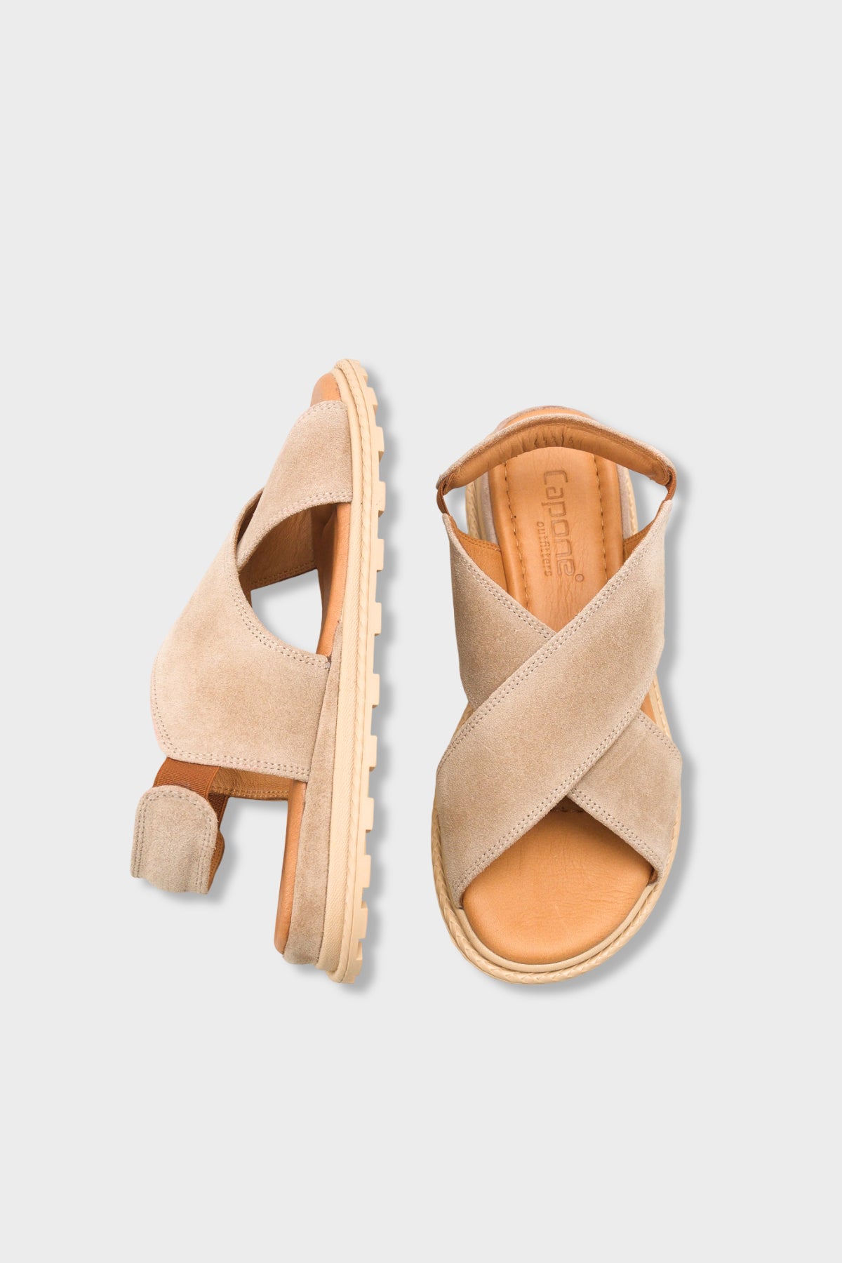 Elvira Çapraz Bantlı Cırtlı Deri Kadın Sandalet