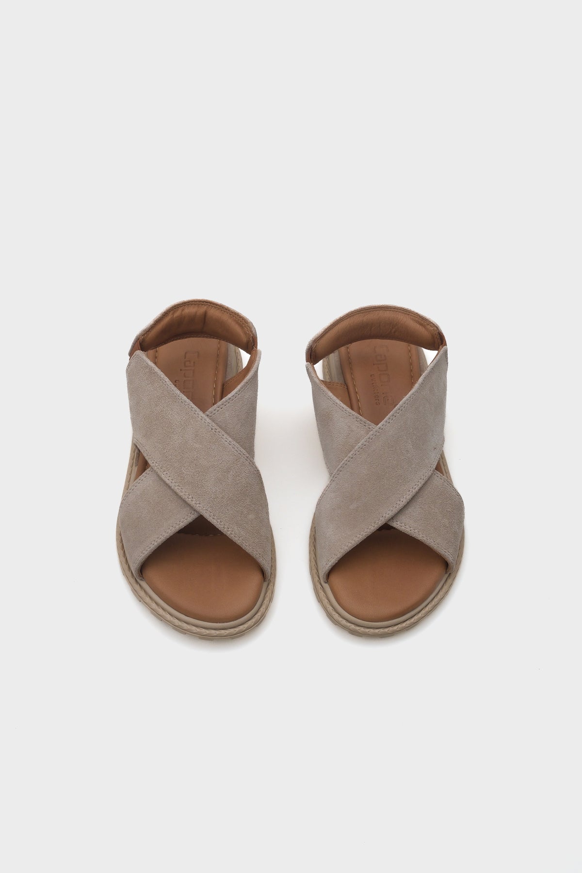 Elvira Çapraz Bantlı Cırtlı Deri Kadın Sandalet