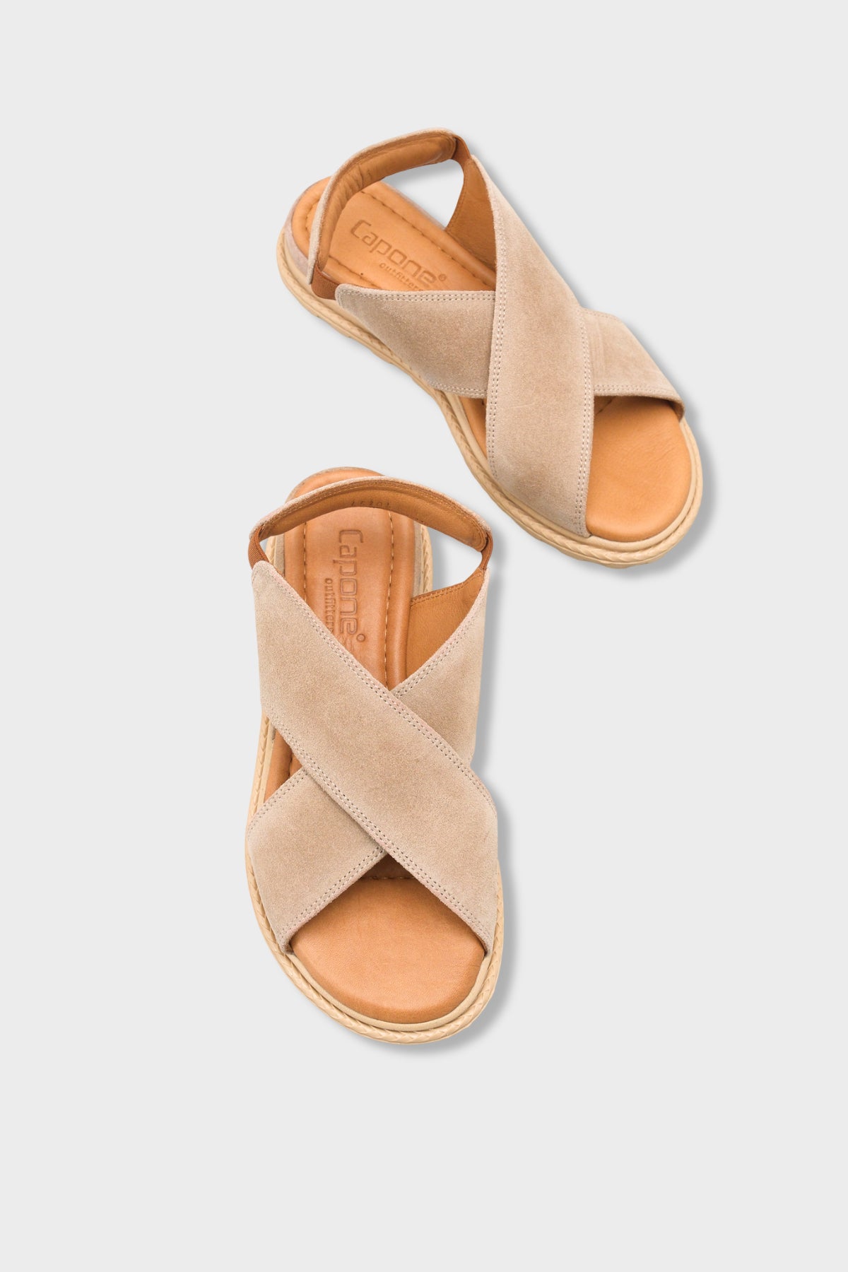 Elvira Çapraz Bantlı Cırtlı Deri Kadın Sandalet